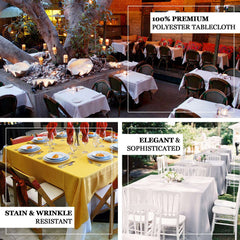 Polyester Square 90"x90" Tablecloth Lavender Lilac - Wrinkle-Resistant & Durable Table Cover