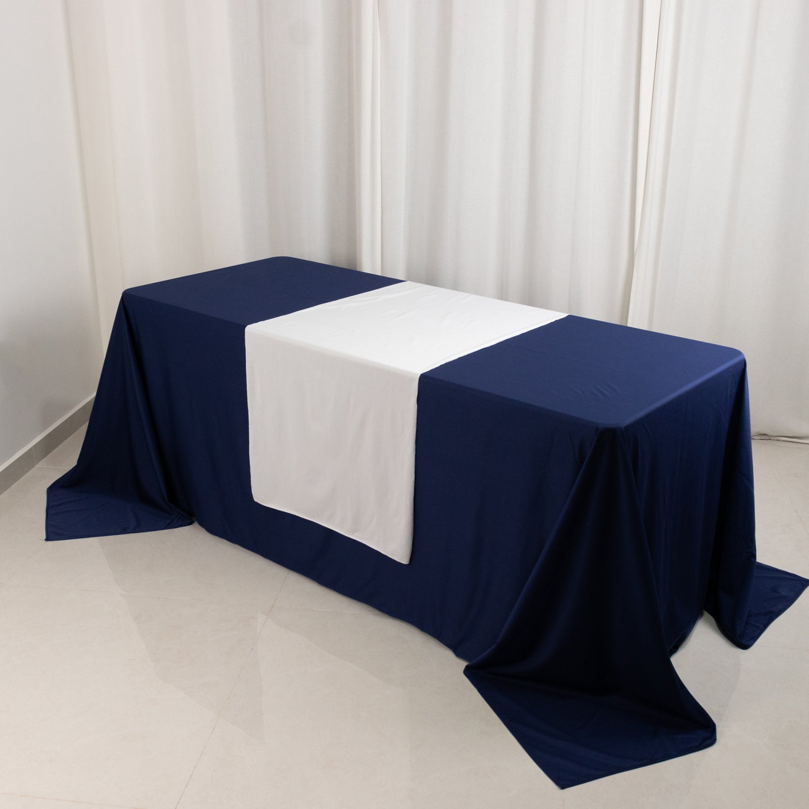 Wide Premium Polyester 24"x72" Table Runner White - Sublimation Printable Banner for Customized Event Branding