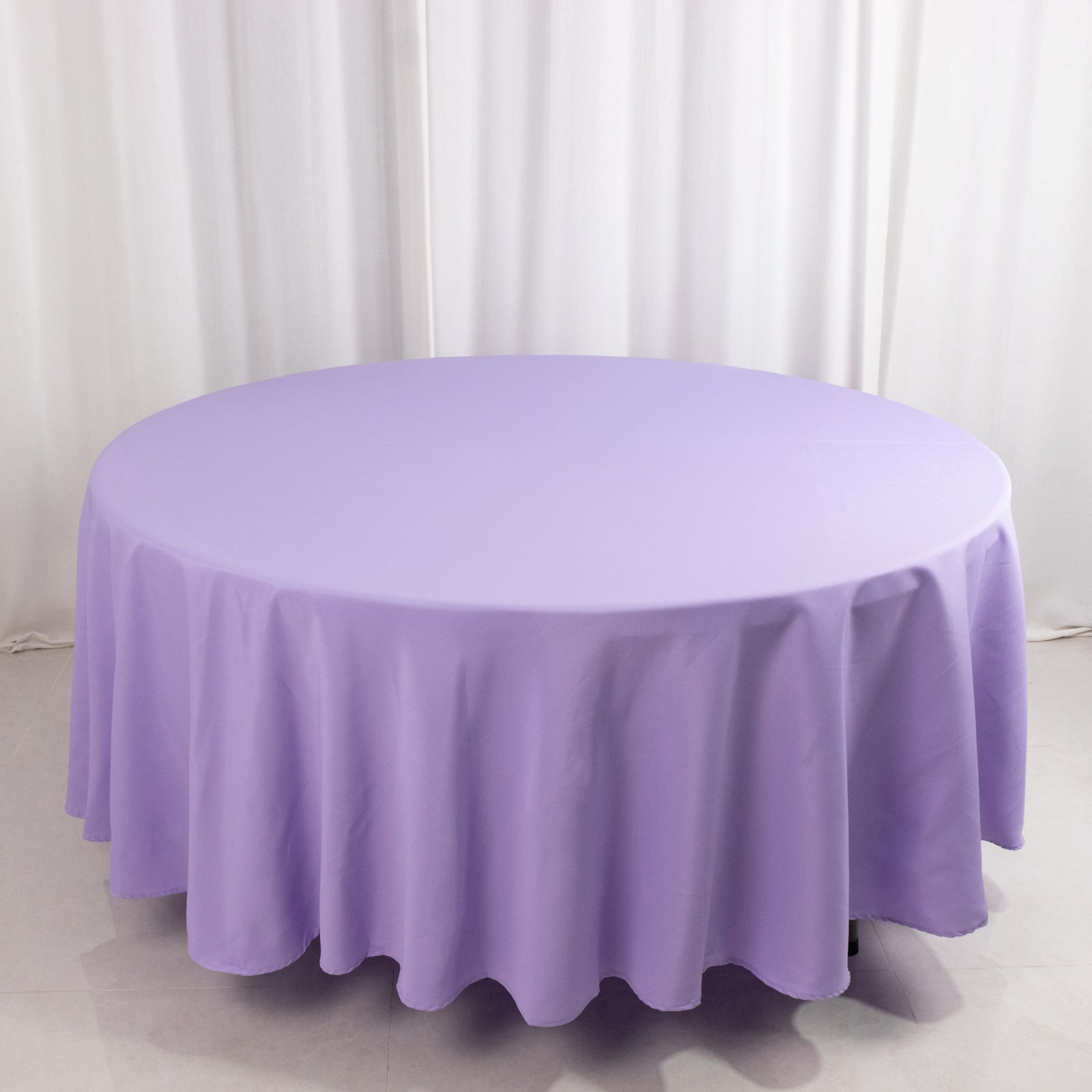 Premium Polyester 108" Round Tablecloth Lavander Lilac - Wrinkle-Resistant 220GSM Table Cover