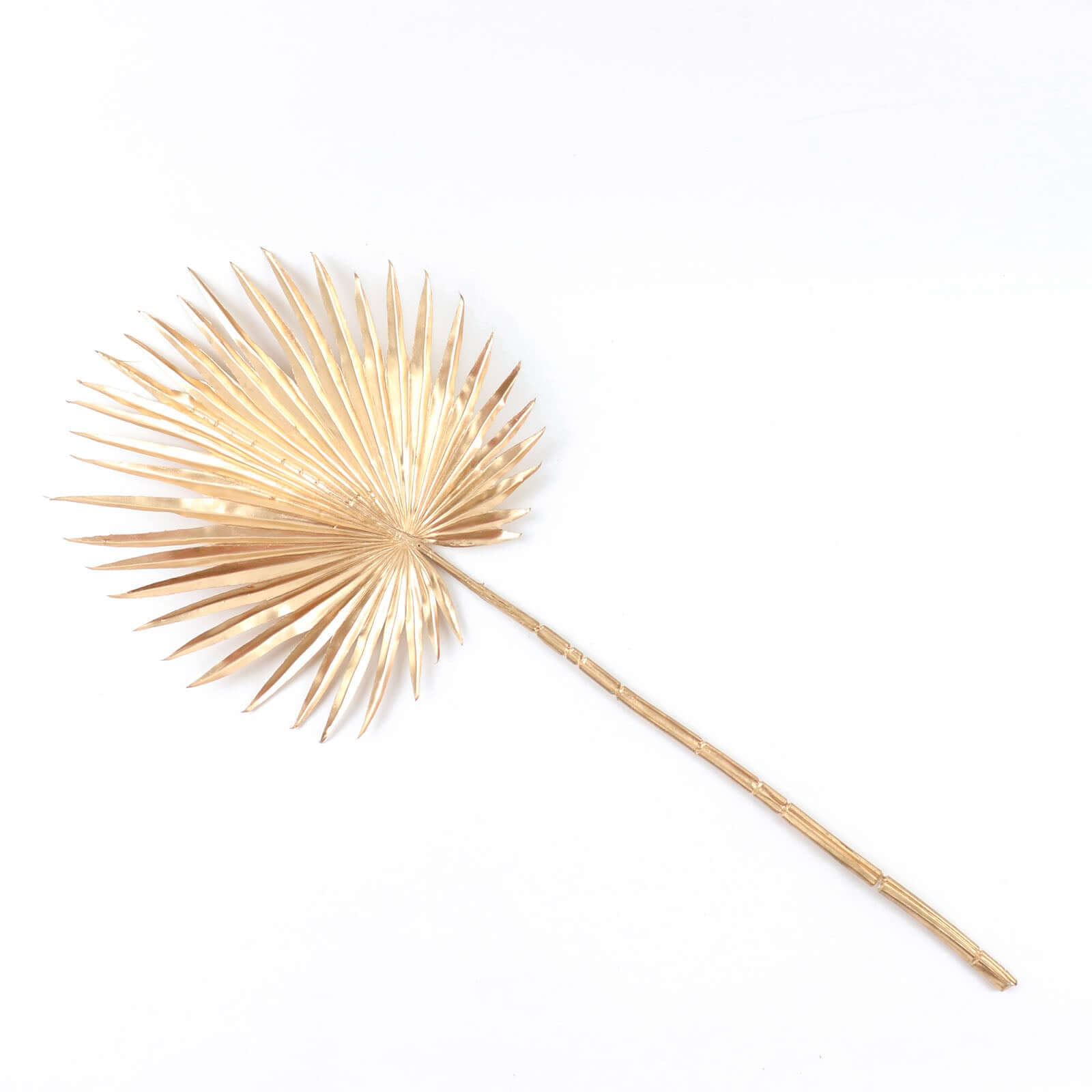2-Pack Artificial Palm Leaf Stems Metallic Gold - Glam Tropical Faux Plant Vase Filler Floral Backdrop Table Decor 34"