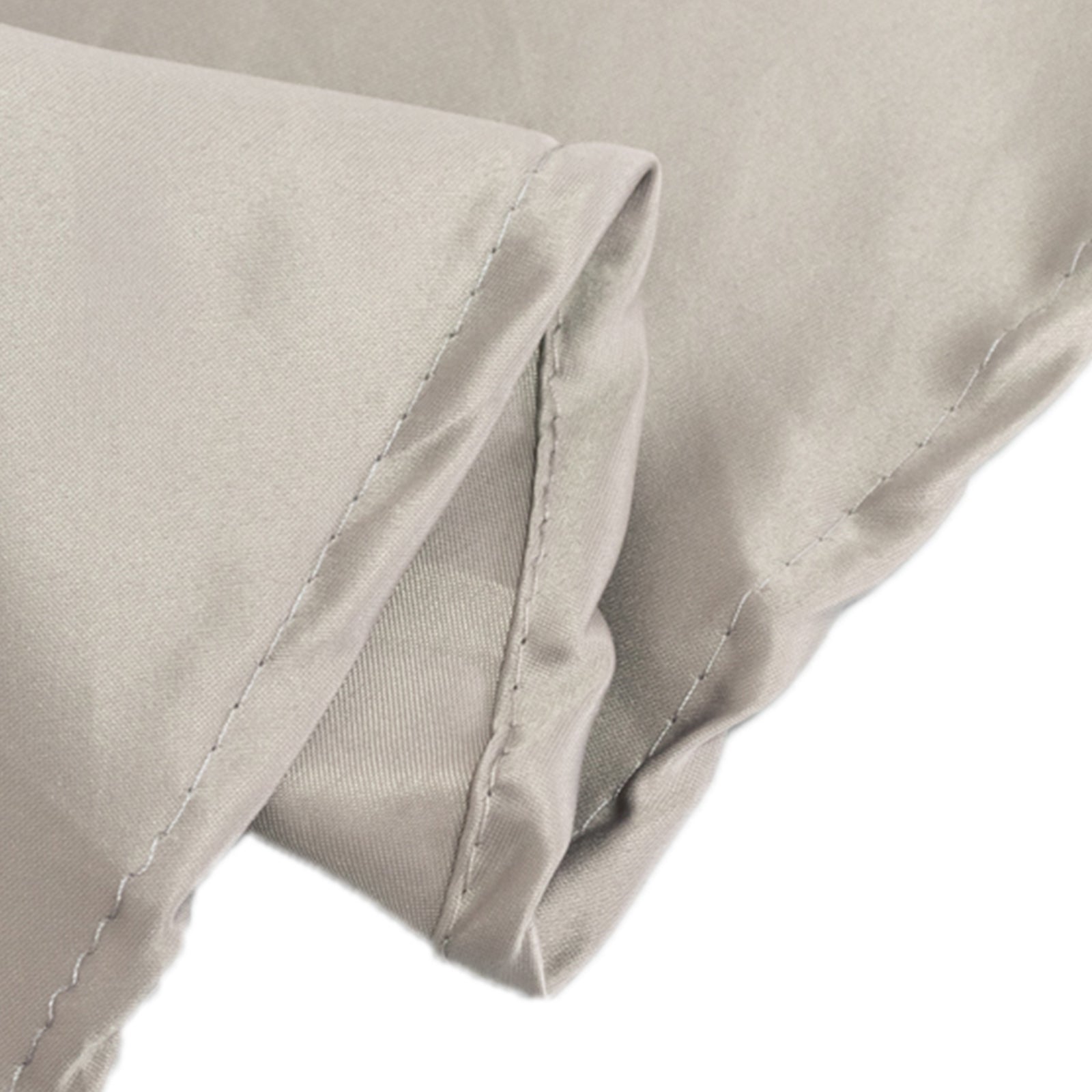 Lamour Satin 120" Round Tablecloth Silver - Seamless Table Cover with Soft Tempered Sheen