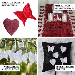 500-Pack Butterfly Scatters Red Silk Confetti - Decorative Party Table Accents