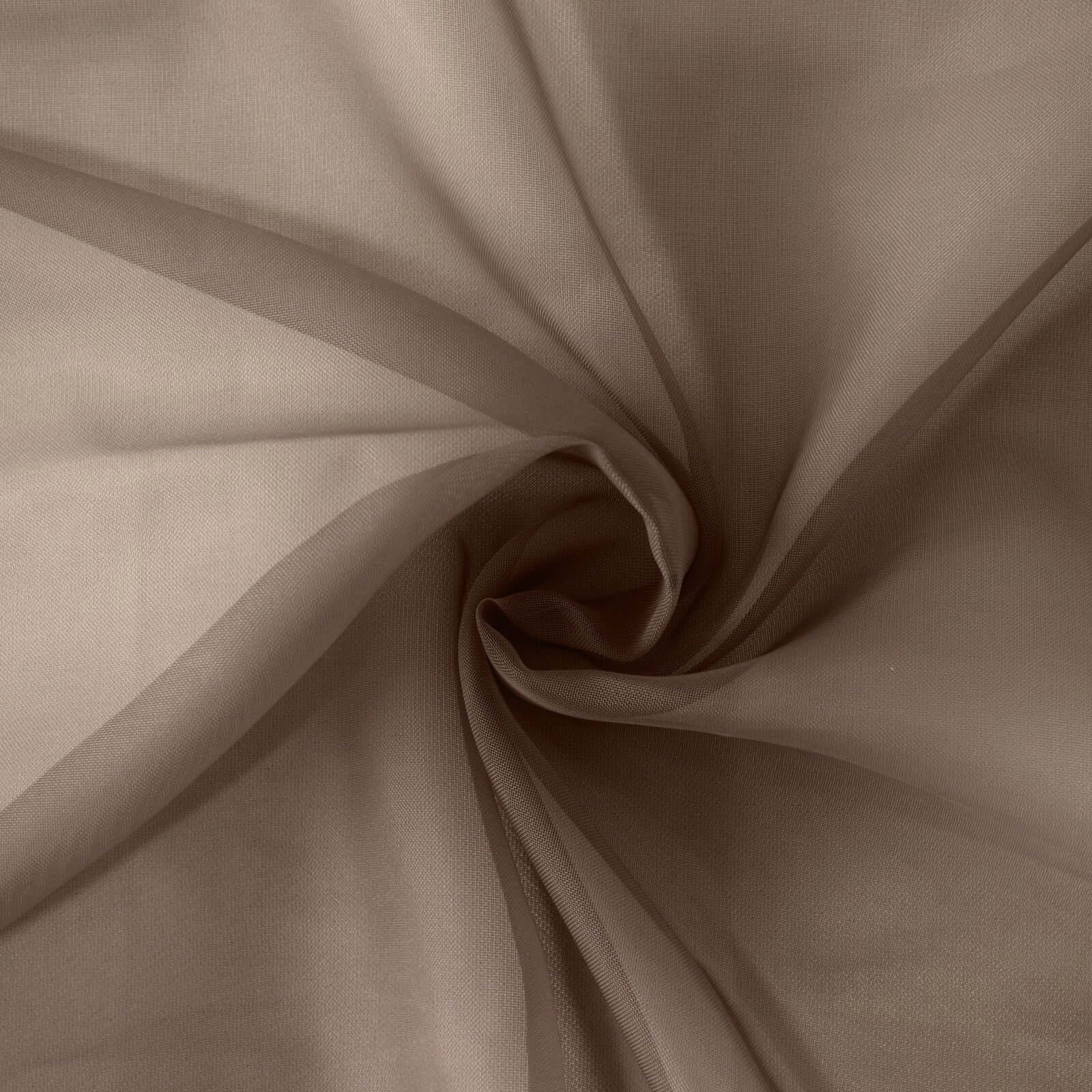 Chiffon Chair Sash with Curly Design Taupe - Stylish Chair Decorations