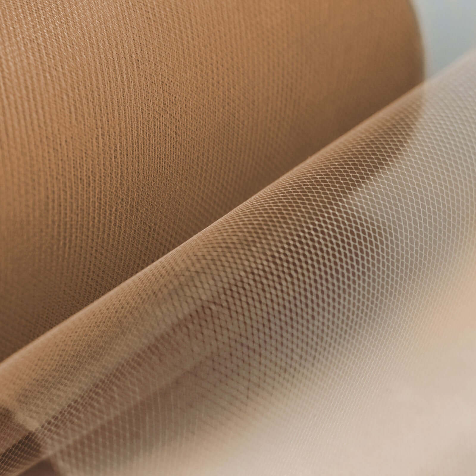 6"x100 Yards Natural Tulle Fabric Bolt, Sheer Fabric Spool Roll For Crafts