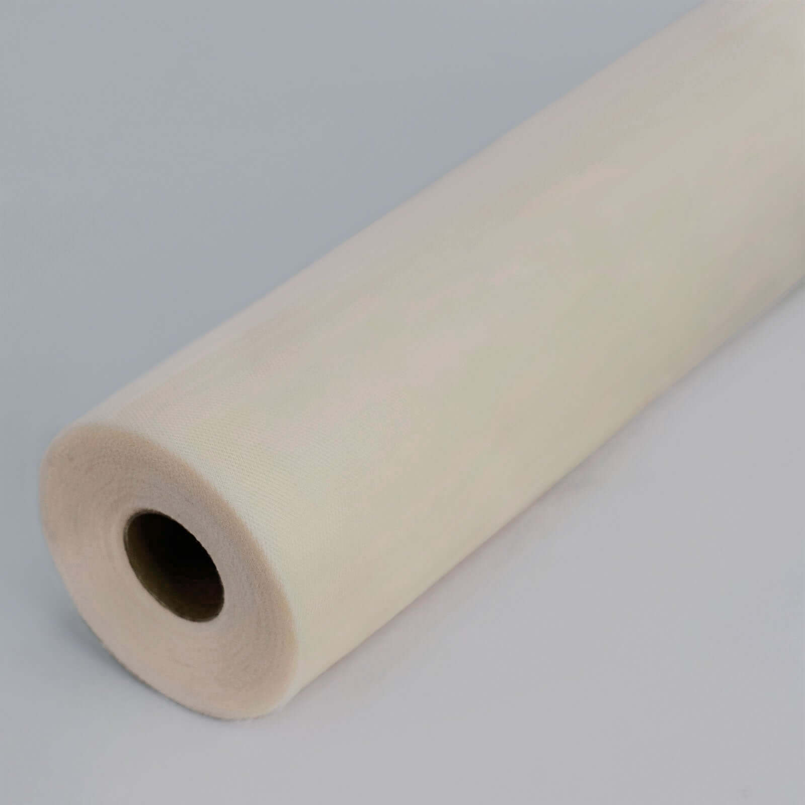 18"x100 Yards Beige Tulle Fabric Bolt, Sheer Fabric Spool Roll For Crafts