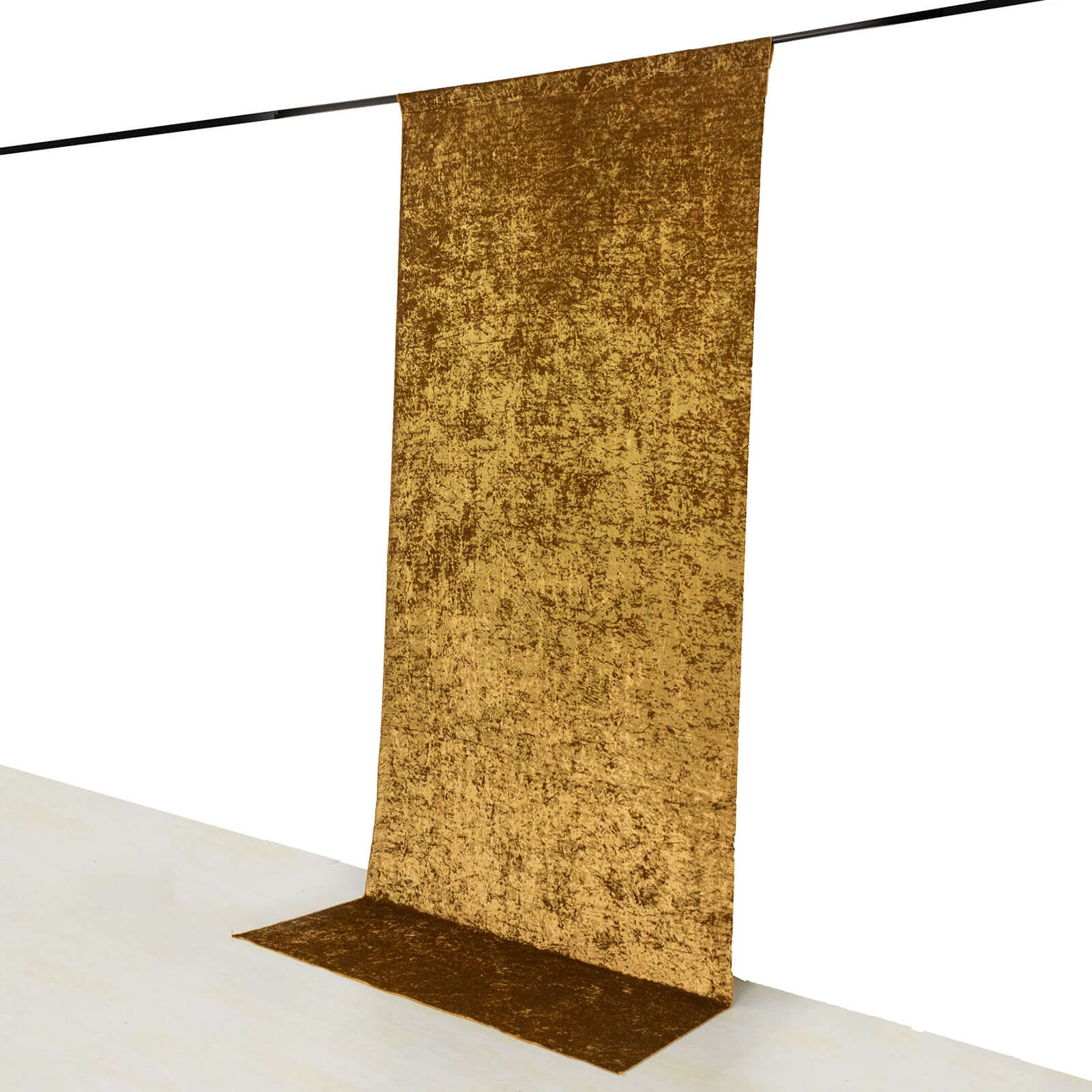 5ftx12ft Gold Premium Smooth Velvet Event Curtain Drapes, Privacy Backdrop Event Panel with Rod Pocket