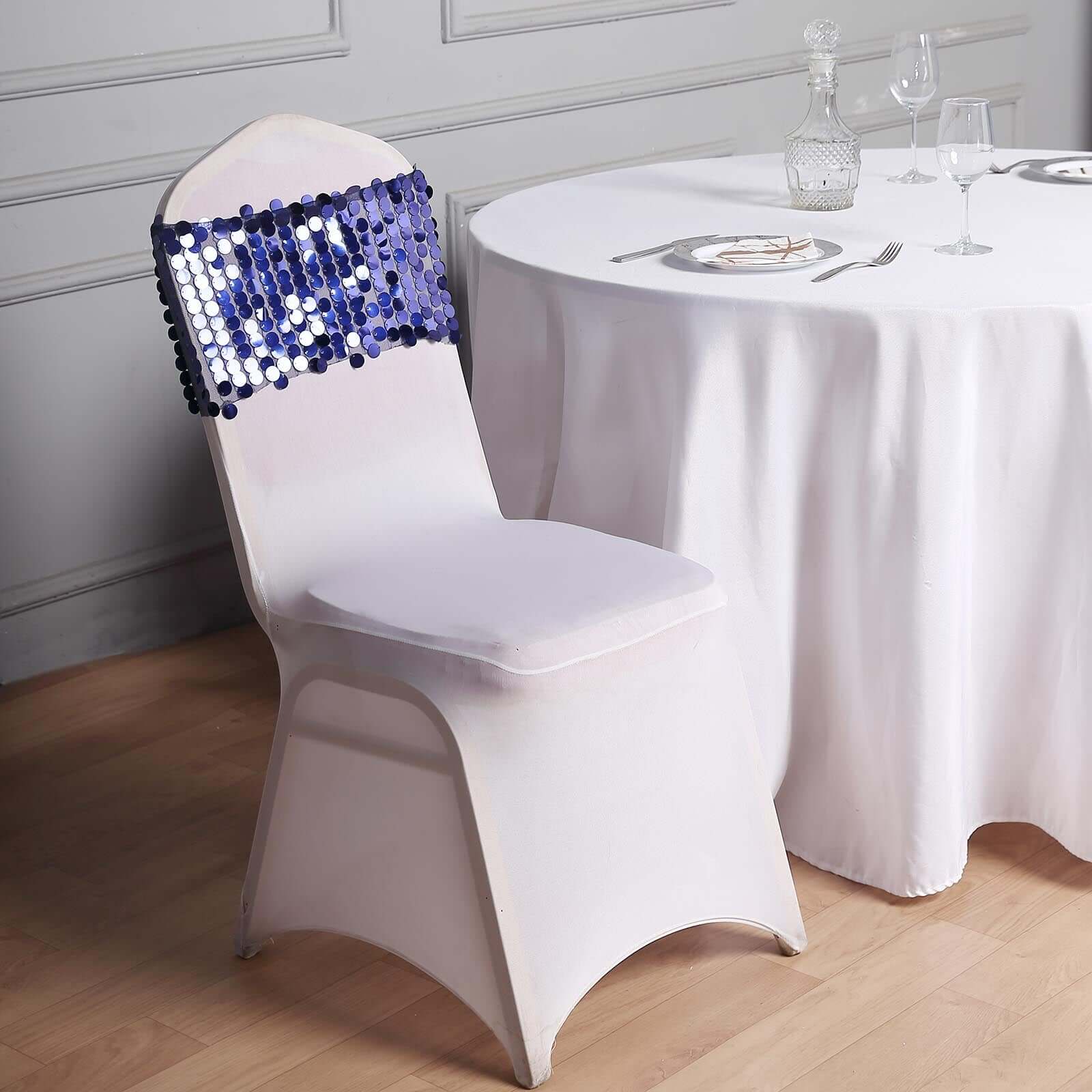Spandex Chair Cover for Banquet Chairs White - Stylish Stretch 160GSM Fabric with Slip-On Slipcover for Sophisticated Gatherings