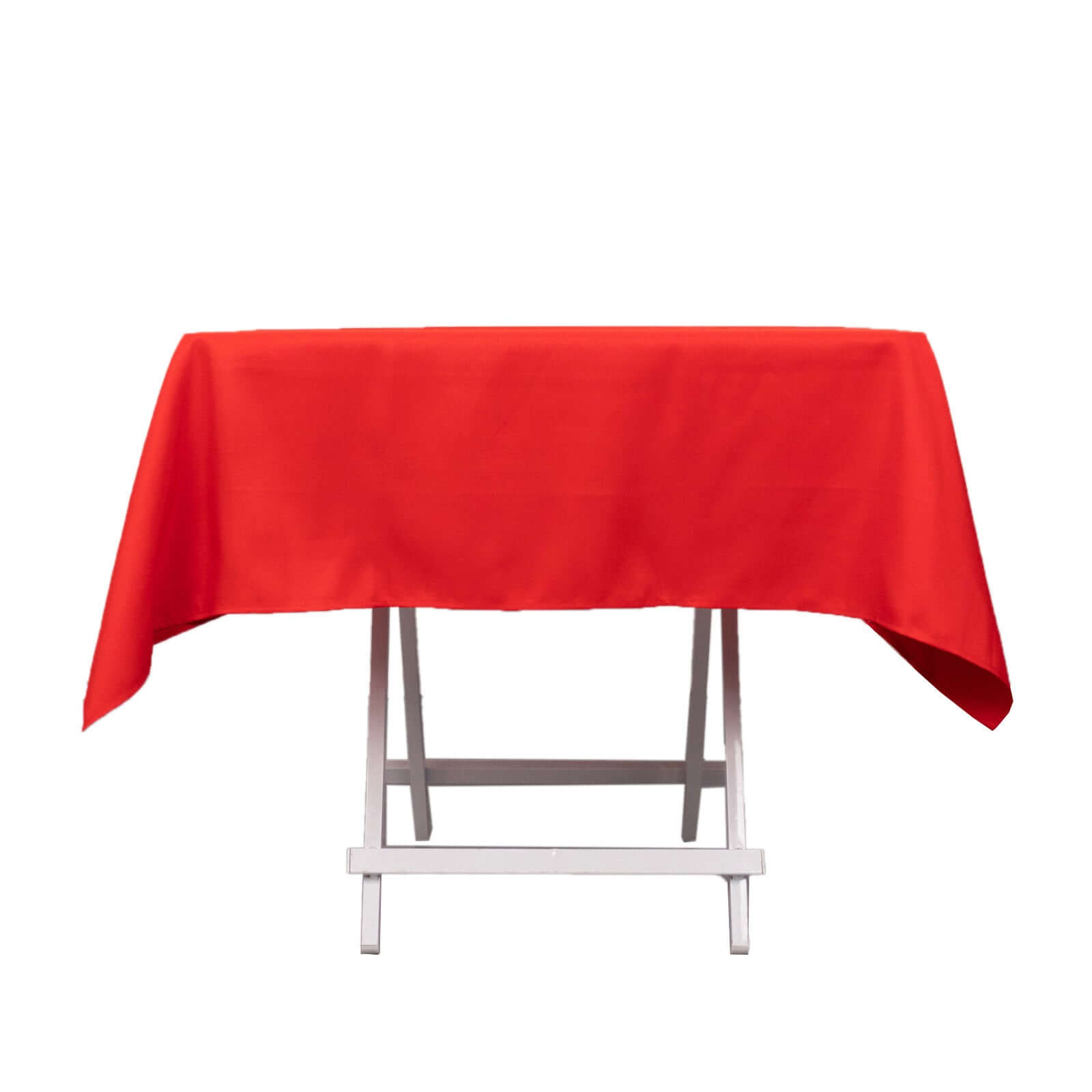 Premium Polyester 54"x54" Square Tablecloth Red - Stain and Wrinkle-Resistant 220GSM Table Cover