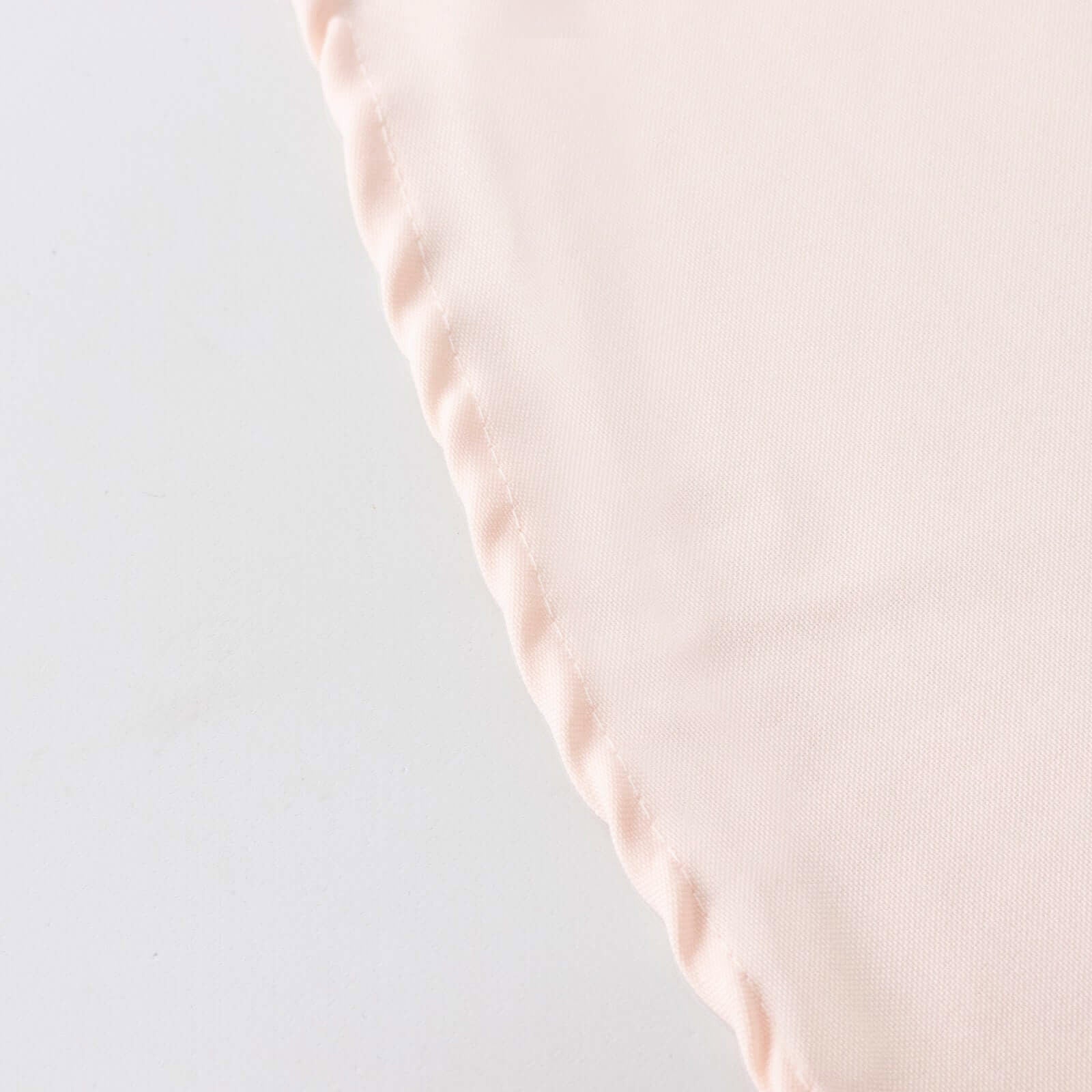 Premium Polyester 132" Round Tablecloth Blush - Seamless 220GSM Wrinkle-Resistant Table Cover