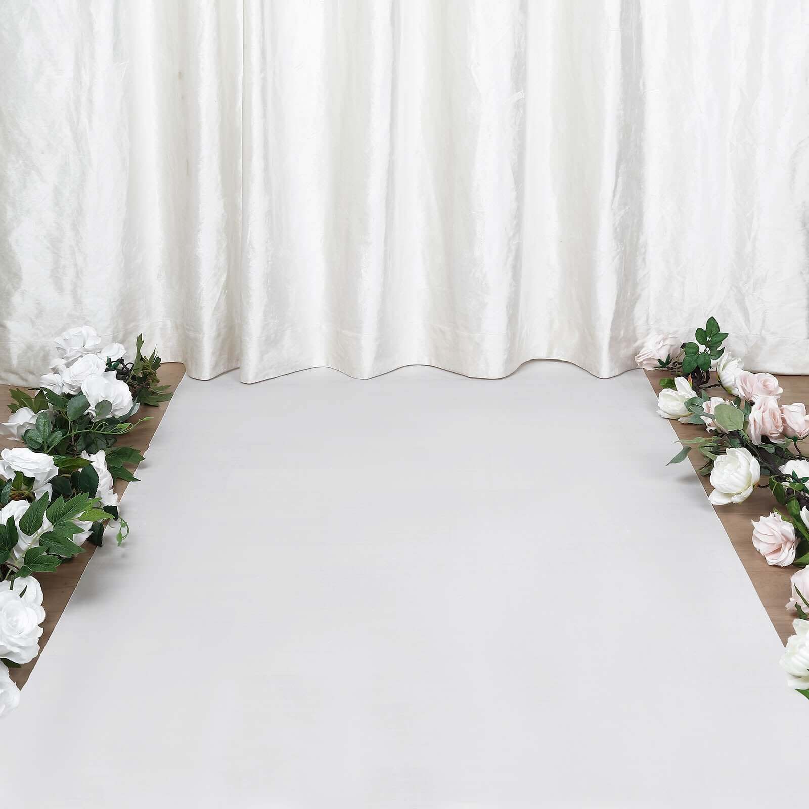 40"x100ft White PVC Aisle Runner