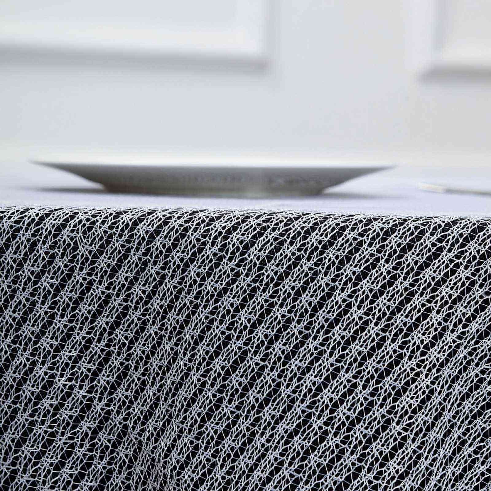 Lace 120" Round Tablecloth White - Seamless Premium Design for Upscale Celebrations