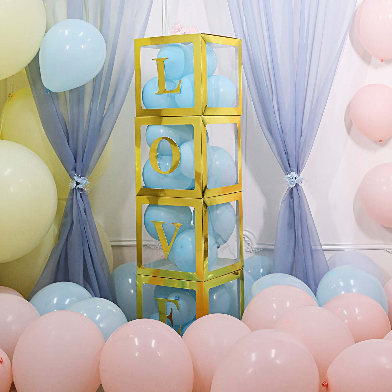 4 Pack 5" Metallic Gold Alphabet Stickers Banner, Customizable Stick on Gold Letters - O