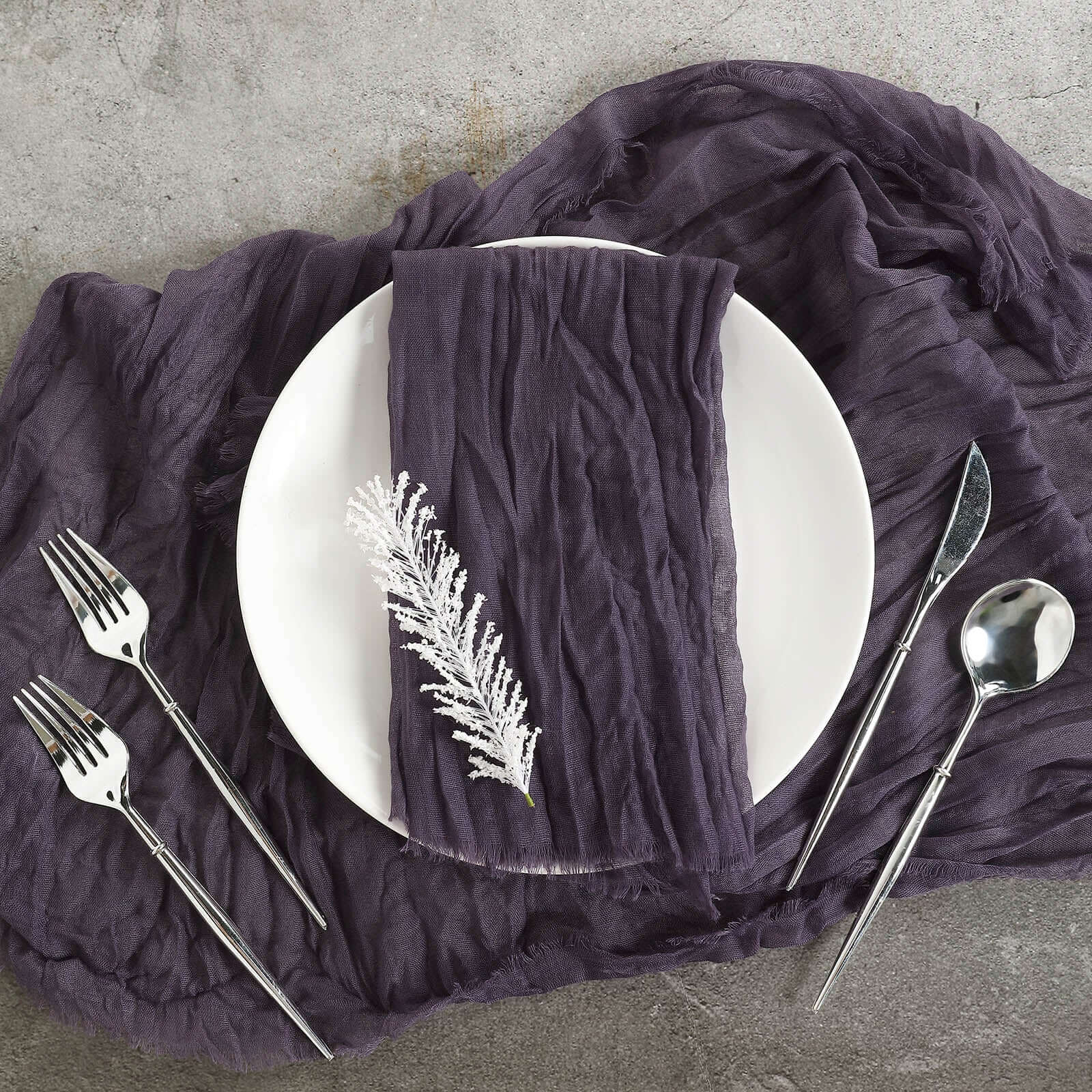5 Pack Gauze Cheesecloth 24"x19" Napkins Purple Reusable Dinner Napkins