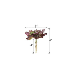 3 Pack 6" Artificial PVC Wavy Kalanchoe Decorative Succulent Plants