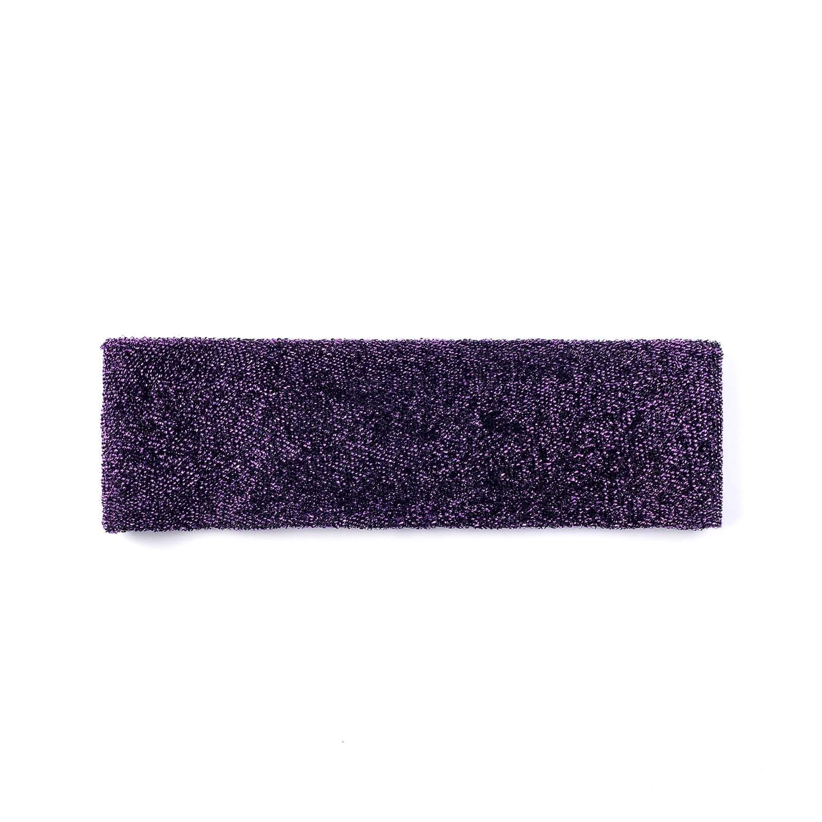 5 Pack Metallic Shimmer Tinsel Spandex Chair Sashes Purple - Durable and Reusable Stretch Chair Bands