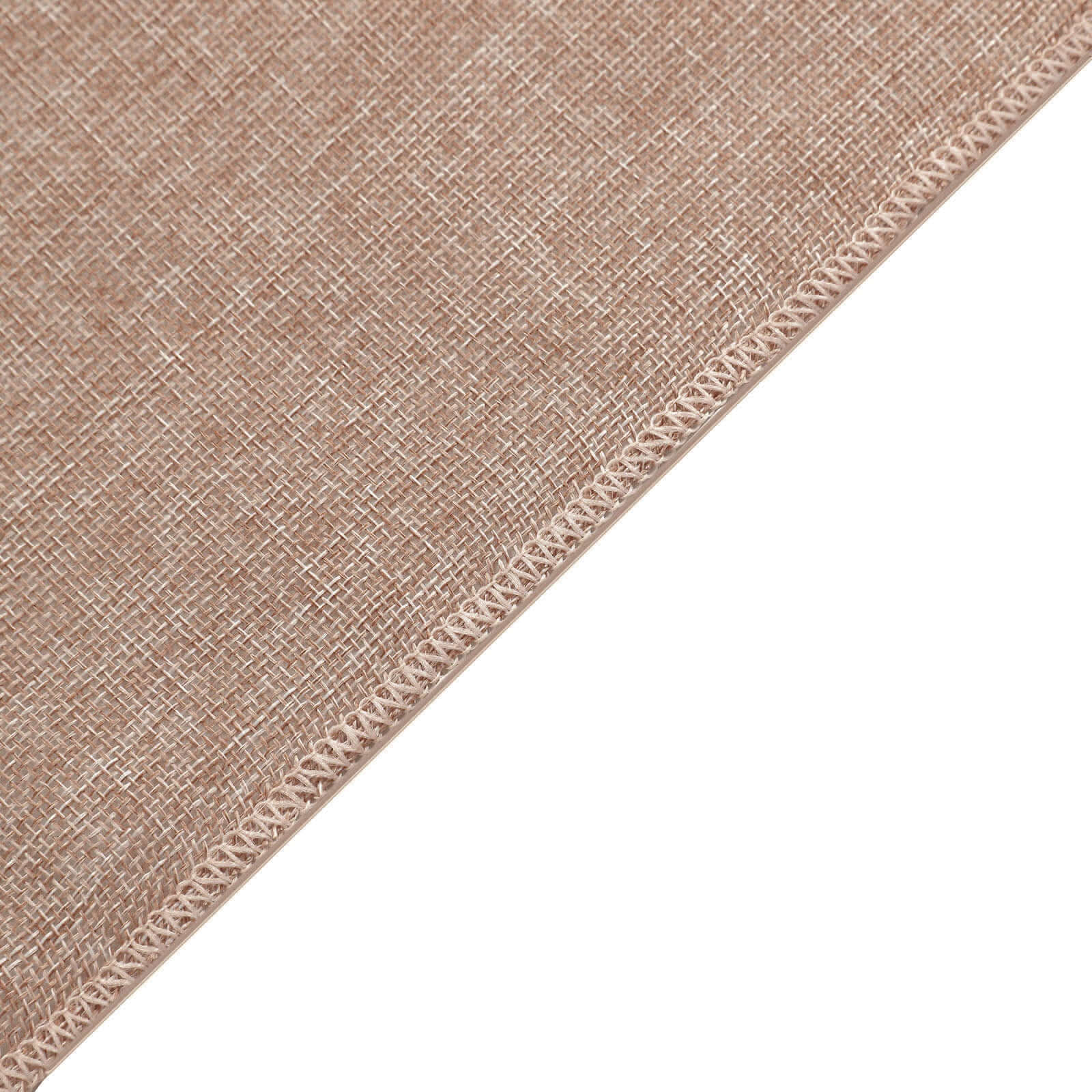5 Pack Jute Faux Burlap 6"x108" Chair Sashes Dusty Rose - Boho Chic Linen Decor