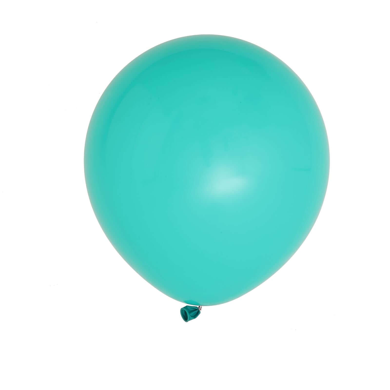 10 Pack 18" Matte Pastel Turquoise Helium Air Latex Party Balloons