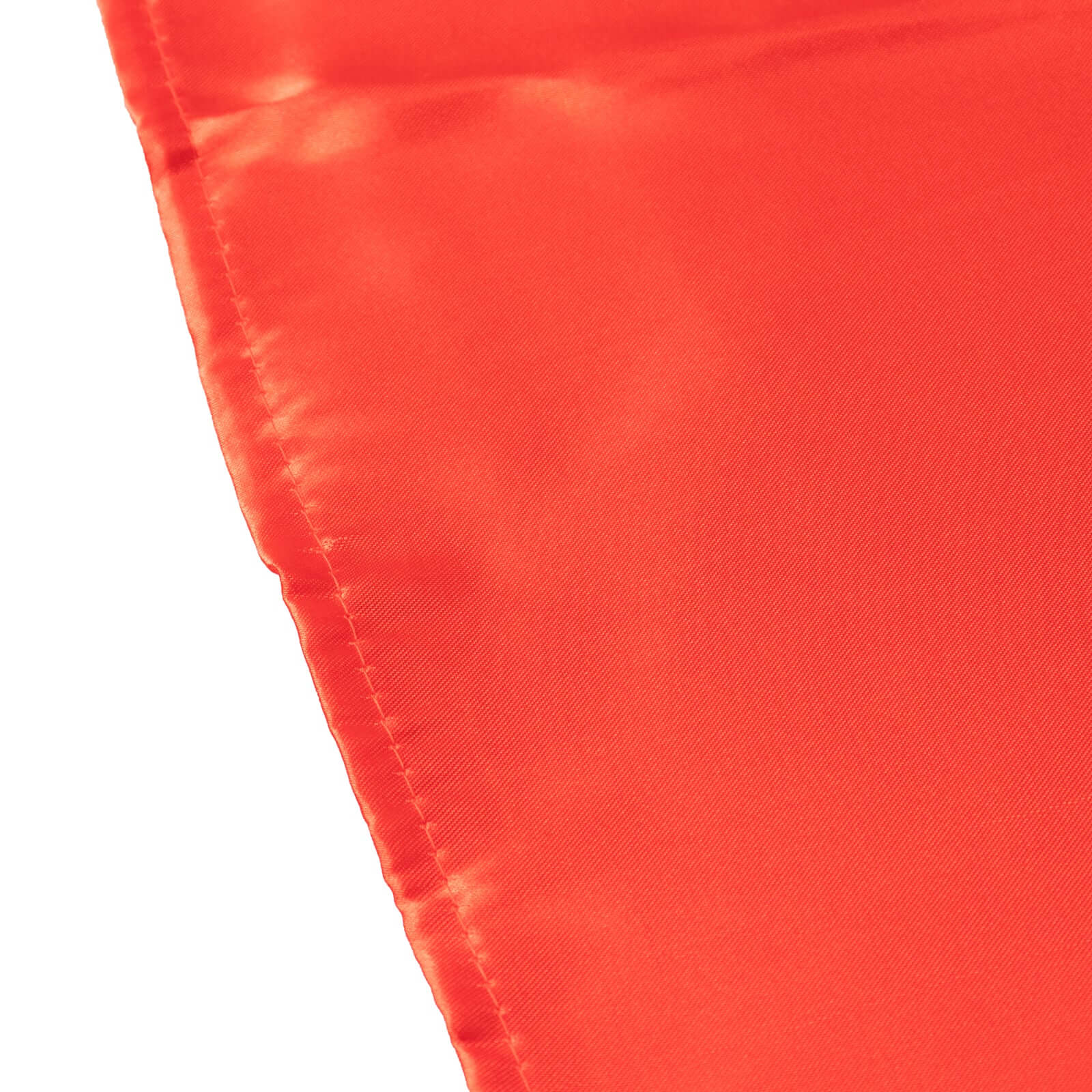 Satin 132" Round Tablecloth Red - Stylish Seamless Table Cover