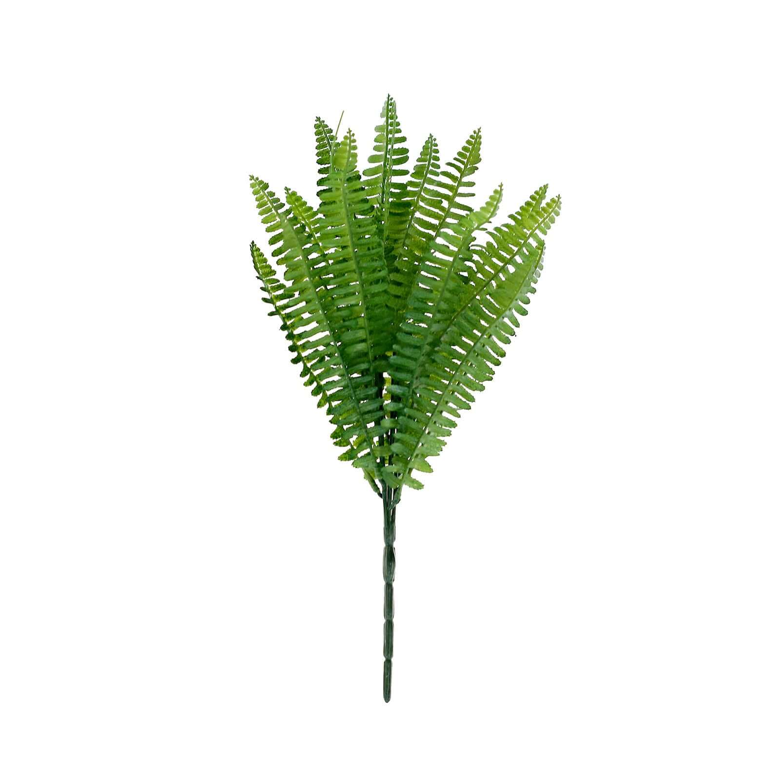 2 Stems 18" Green Artificial Boston Fern Leaf Plant Indoor Faux Spray