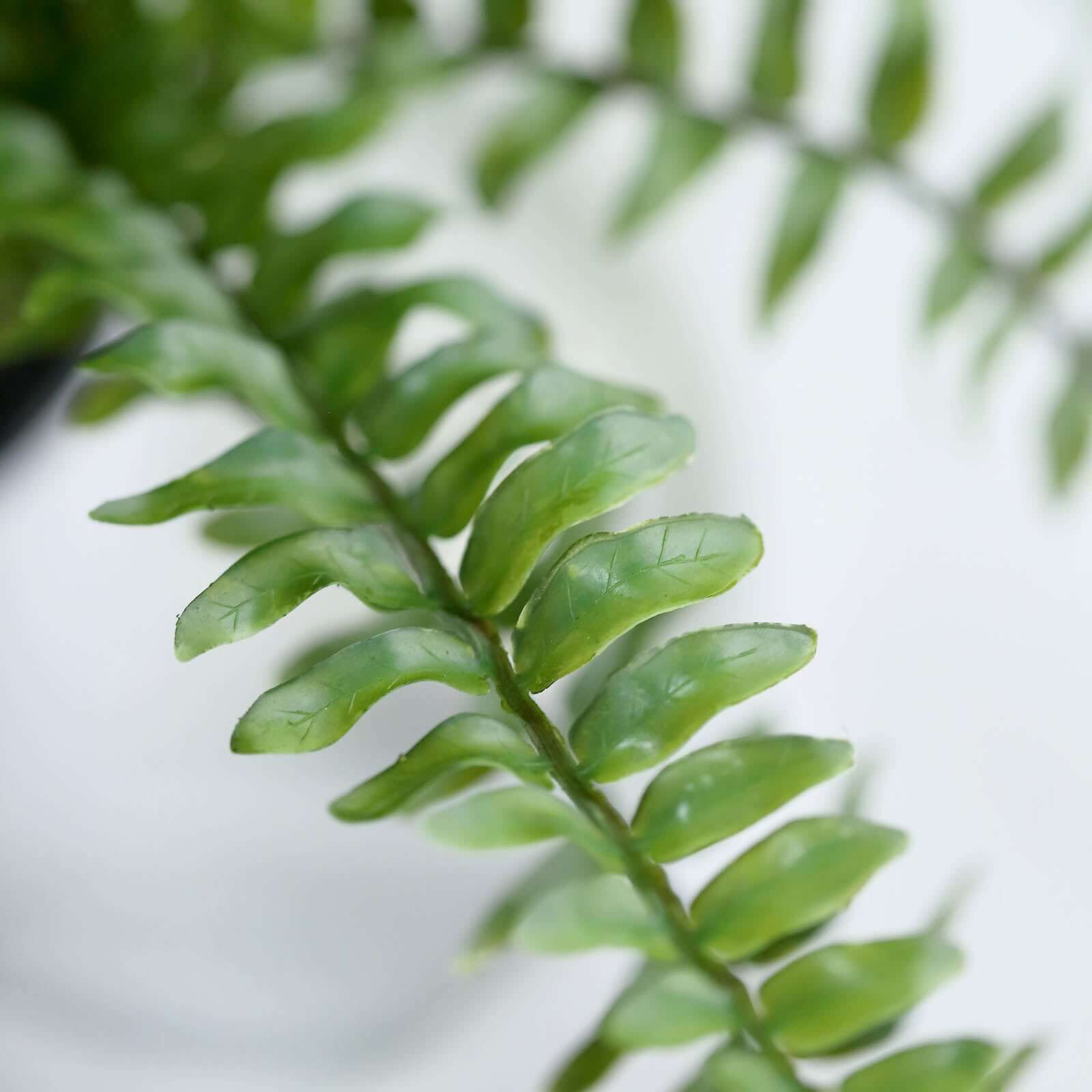 20" Artificial Boston Fern Green Leaf Plant, Premium Real Touch Indoor Spray