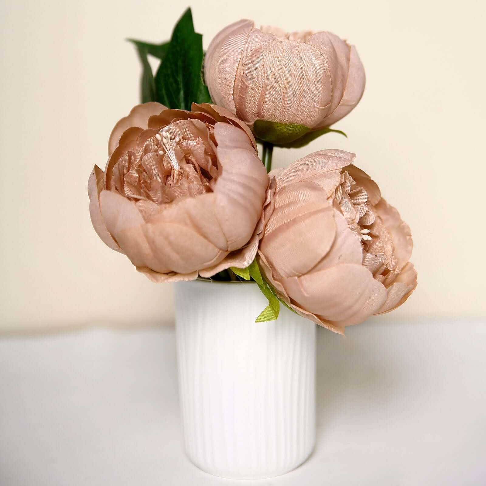 10 Pack 3" Mauve Artificial Silk DIY Craft Peony Flower Heads