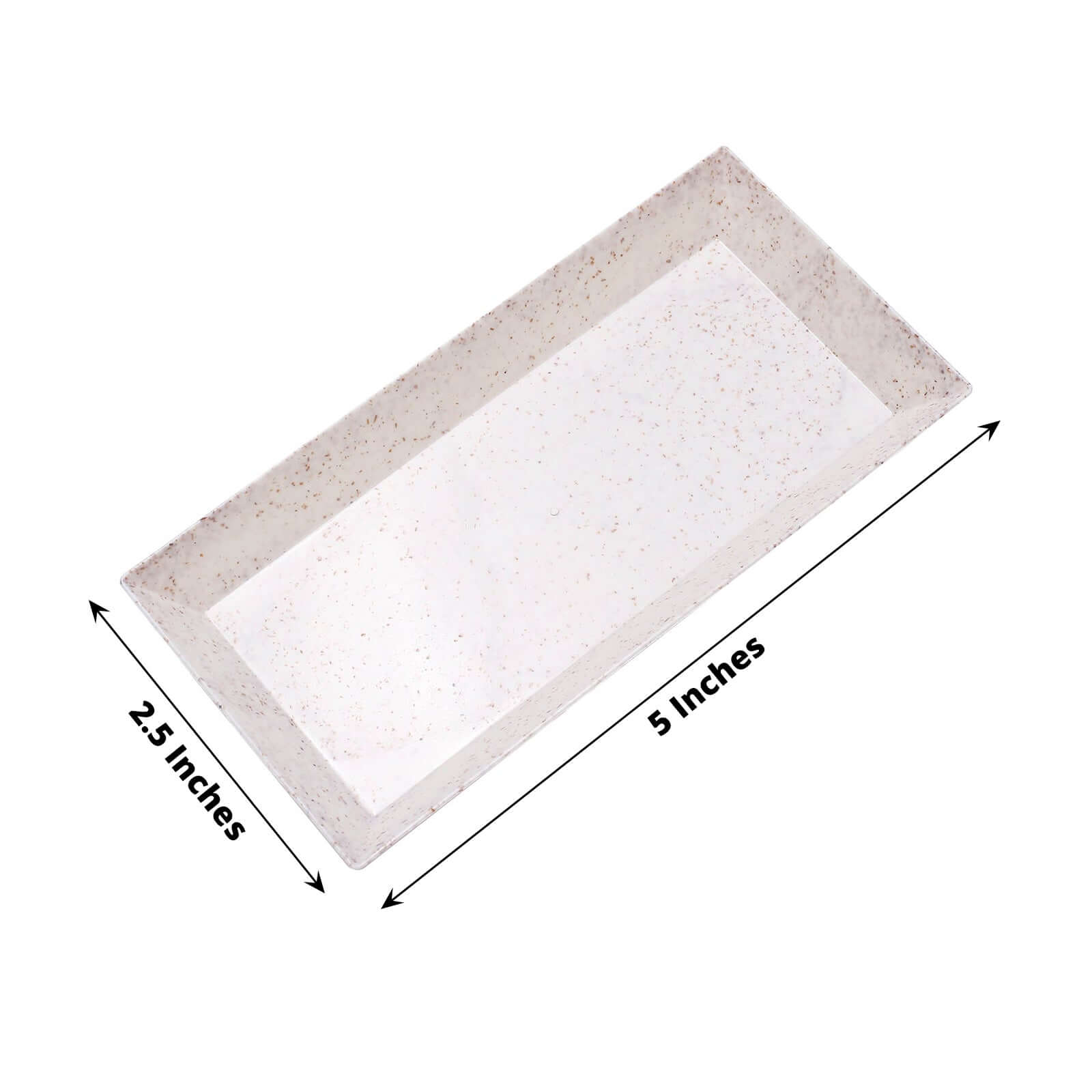24-Pack Mini Wheat Straw Fiber Serving Trays Rectangular Biodegradable - Ideal for Appetizers 5"