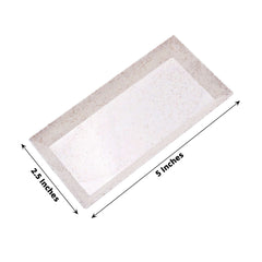 24-Pack Mini Wheat Straw Fiber Serving Trays Rectangular Biodegradable - Ideal for Appetizers 5"