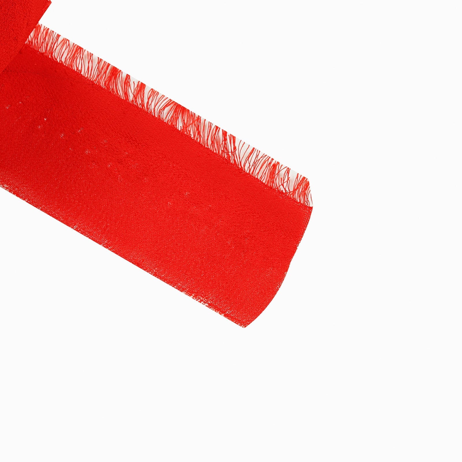 2 Pack 6yd Red Silk-Like Chiffon Linen Ribbon Roll For Bouquets, Wedding Invitations Gift Wrapping