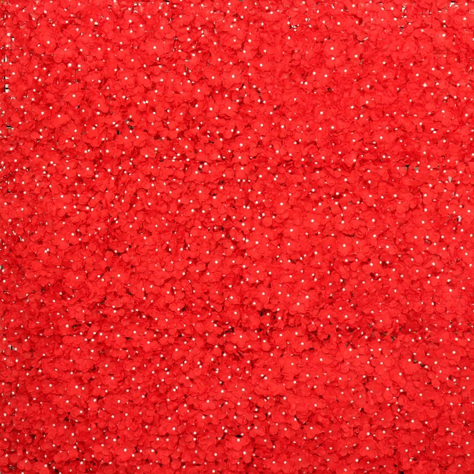 11 Sq ft. Red UV Protected Hydrangea Flower Wall Mat Backdrop - 4 Artificial Panels