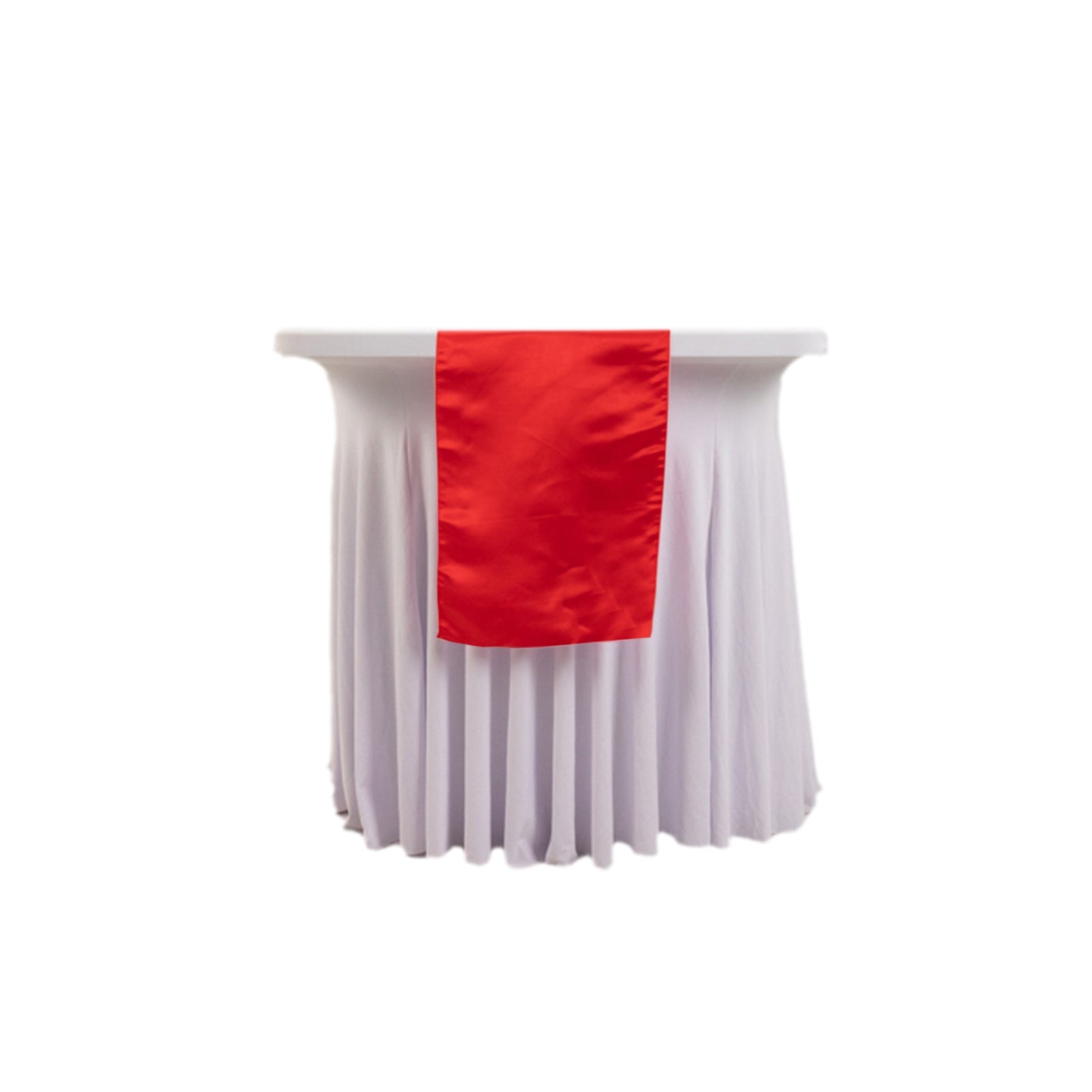 Lamour Satin 12"x108" Table Runner Red - Smooth & Lustrous Finish