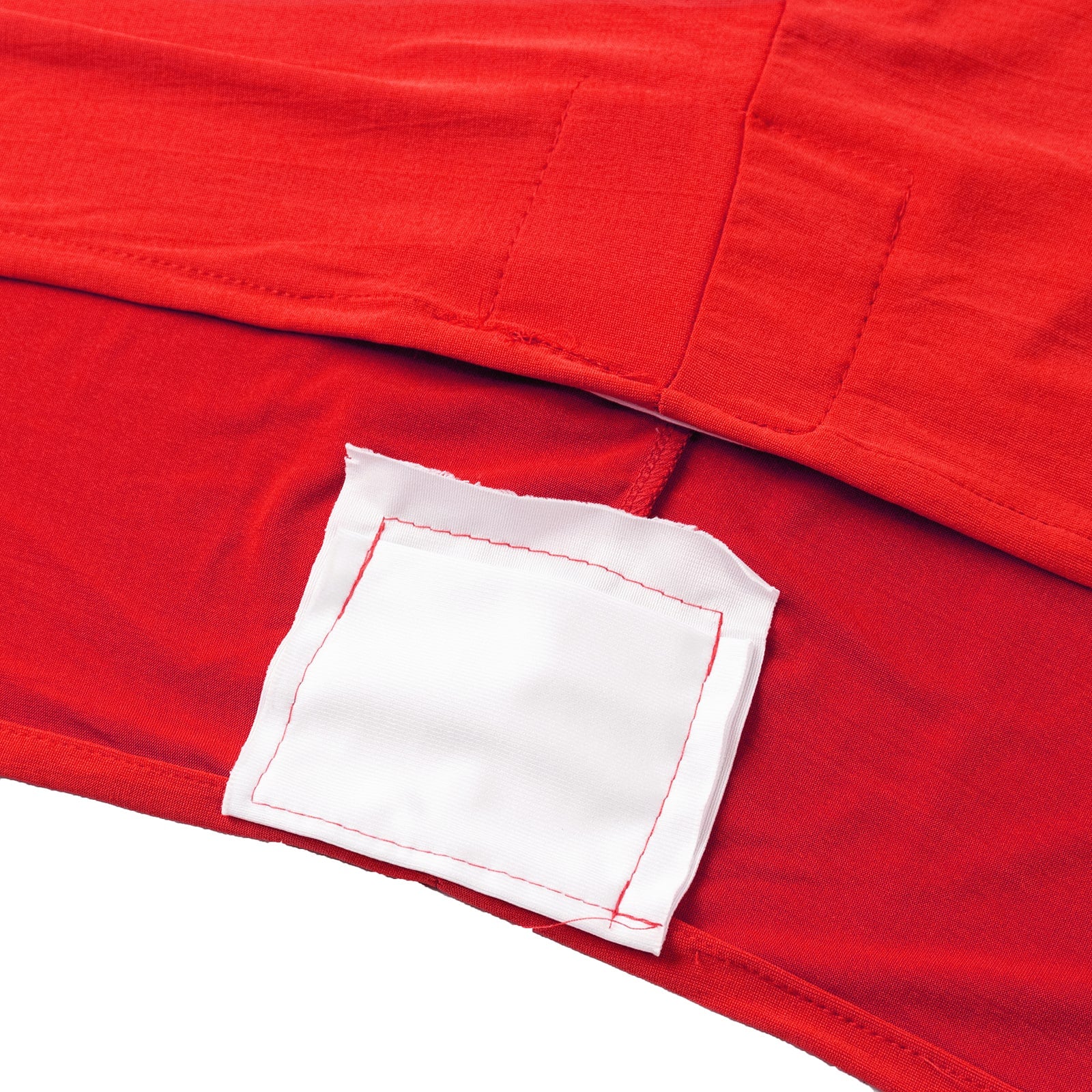 Stretch Spandex 5ft Round Tablecloth Red - Durable Form-Fitting Table Cover