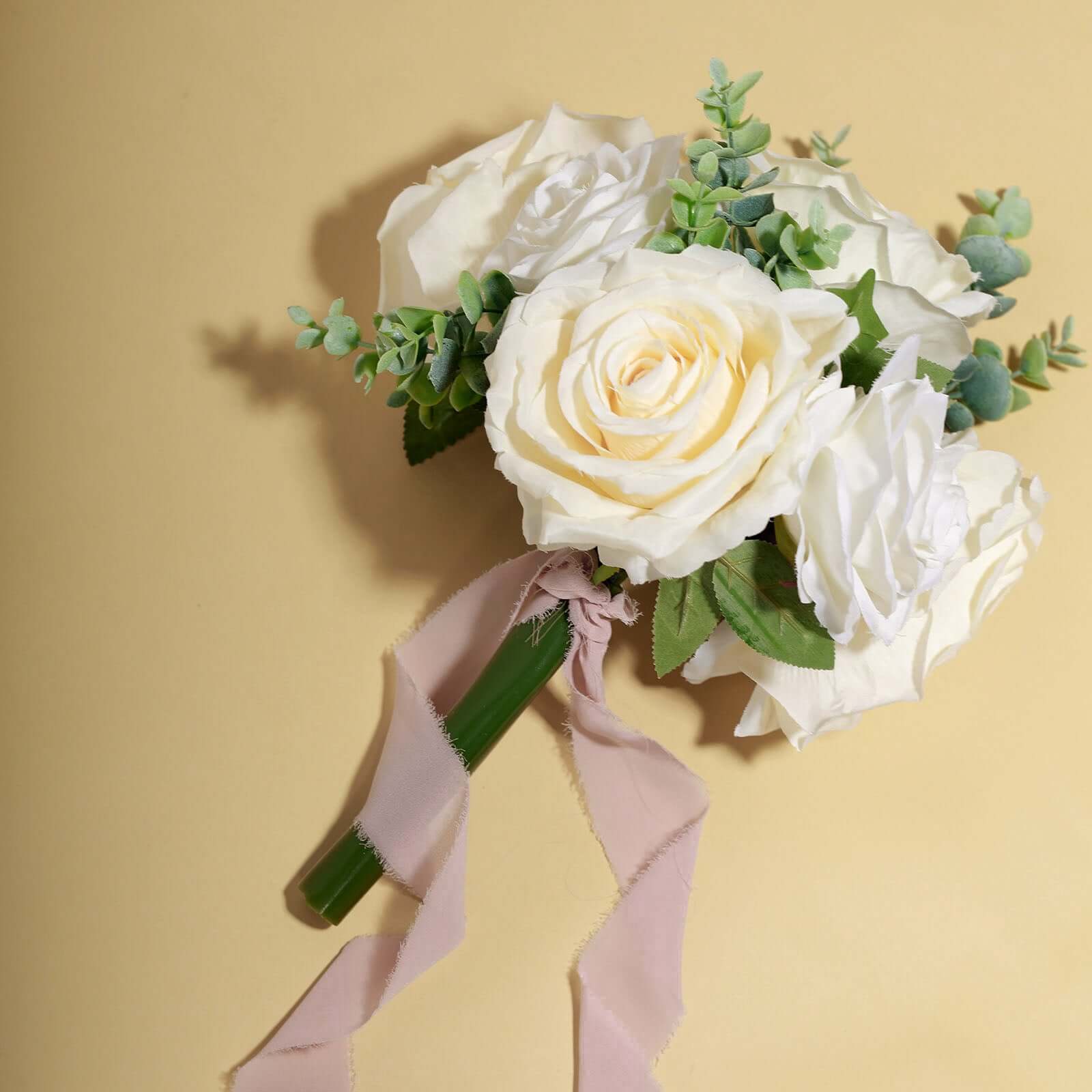 2 Pack 6yd Blush Silk-Like Chiffon Linen Ribbon Roll For Bouquets, Wedding Invitations Gift Wrapping