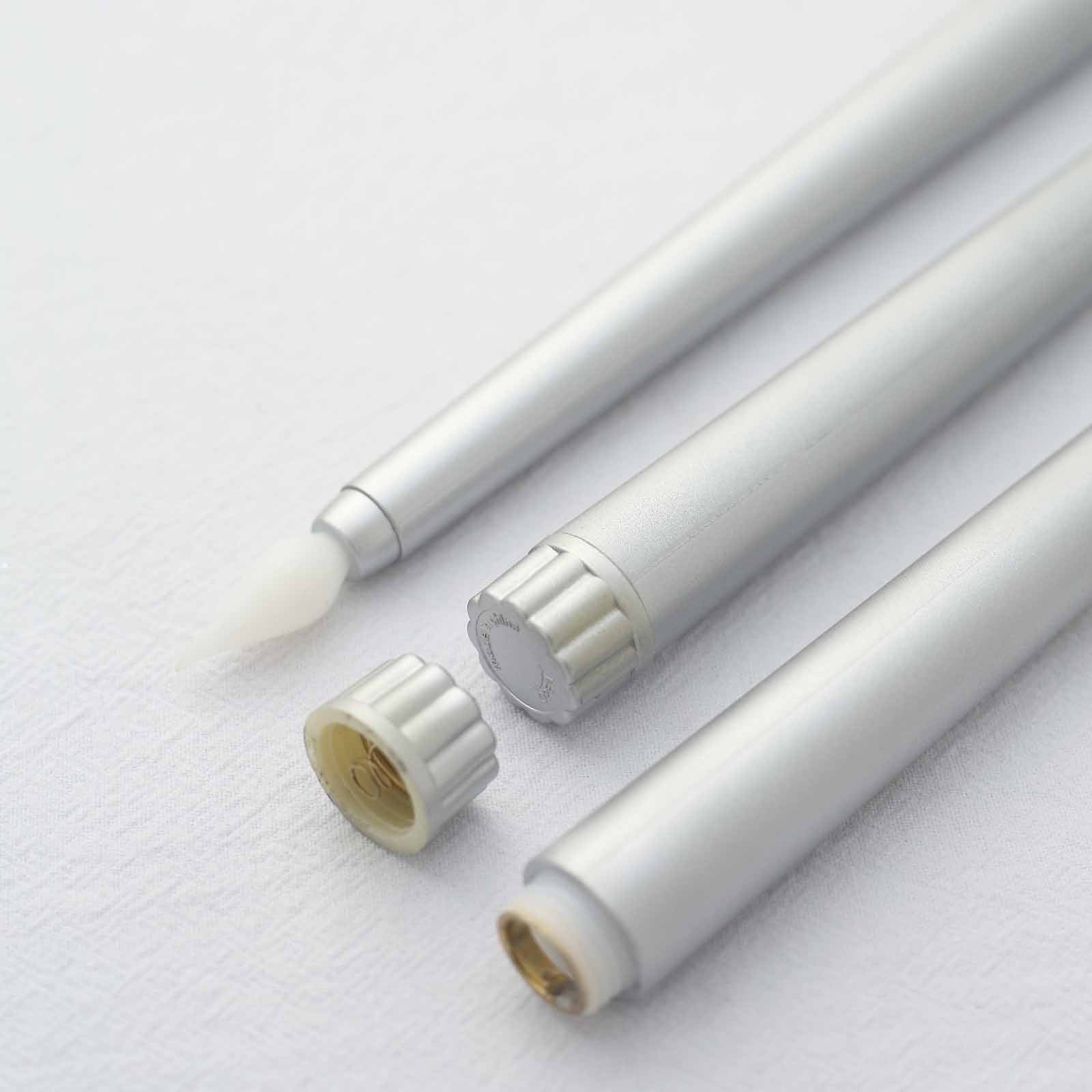 3-Pack LED Decorative Lighting Warm Flickering Silver - Flameless Taper Candles 11"