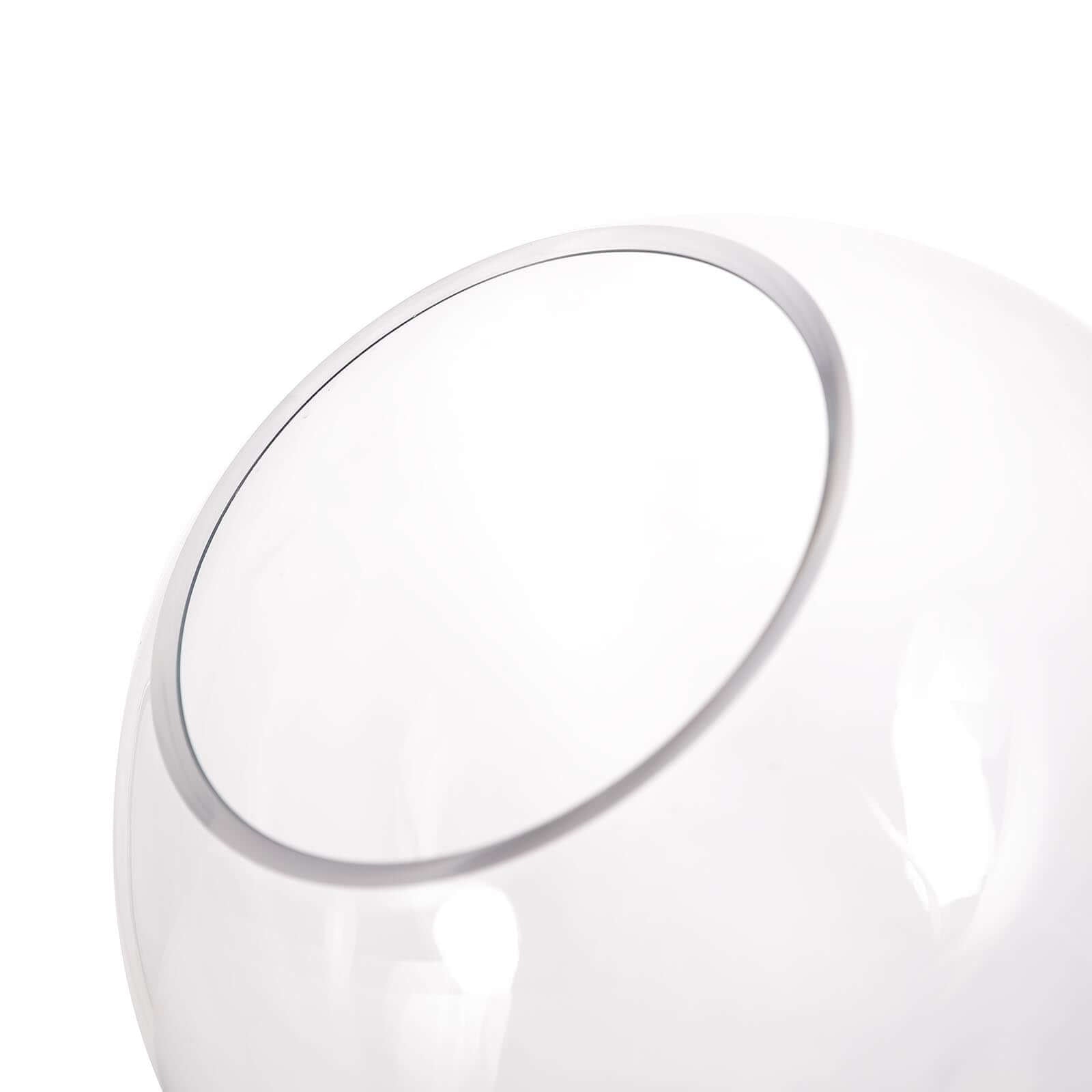 Glass Sphere Vase Slant Cut Design Clear - Hobnail Bubble Candle Holder for Wedding Tables 9"