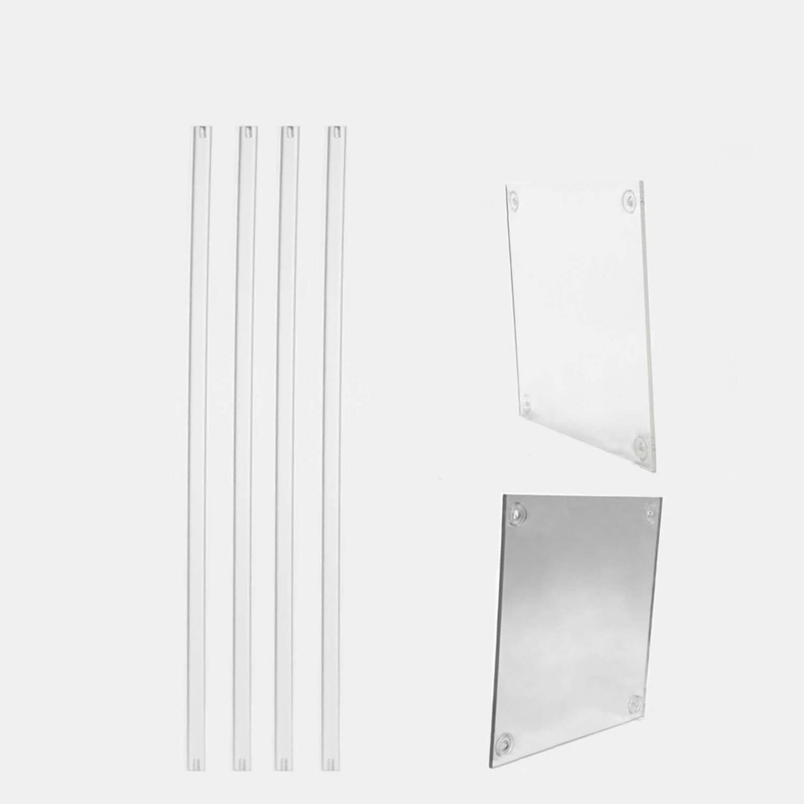 Acrylic Flower Vase Pillar Stand with Square Mirror Base Clear - Versatile Wedding Table Centerpiece 24"