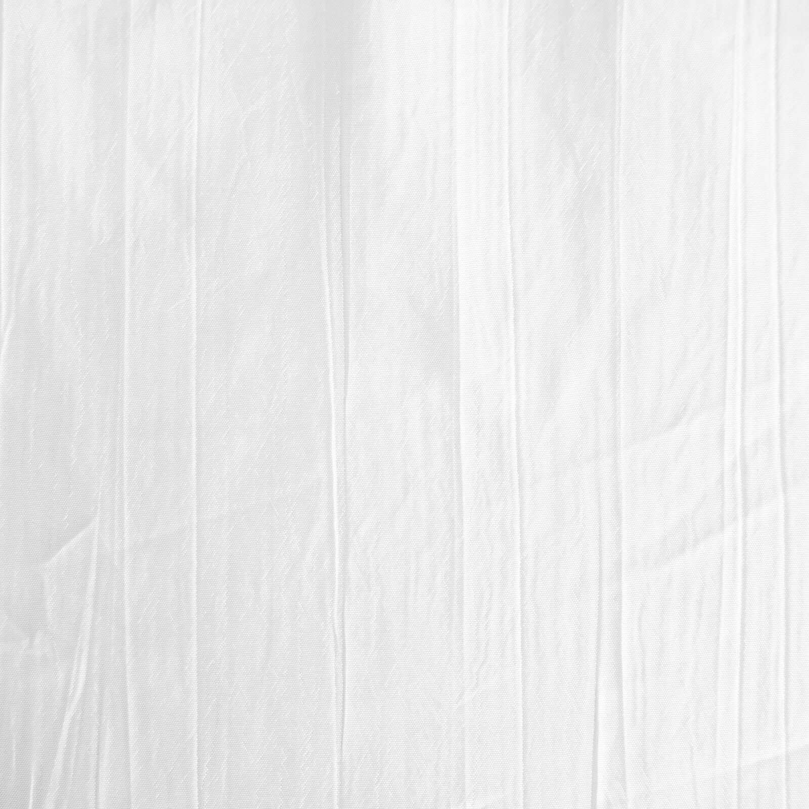Taffeta 90"x156" Rectangle Tablecloth White - Seamless Accordion Crinkle Design for Stylish Celebrations
