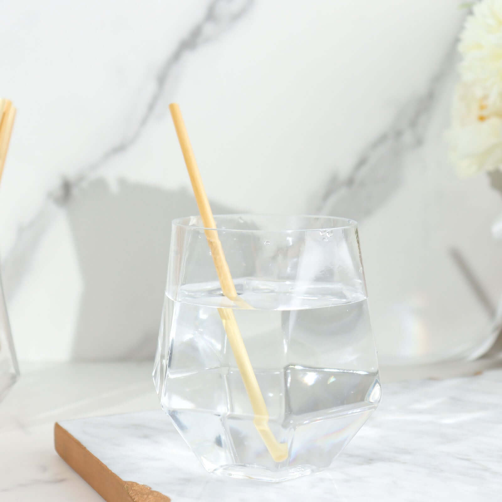 100-Pack Compostable Straws Plant Based 100% Plastic Free - Biodegradable Wheat Straws for Drinks 6"