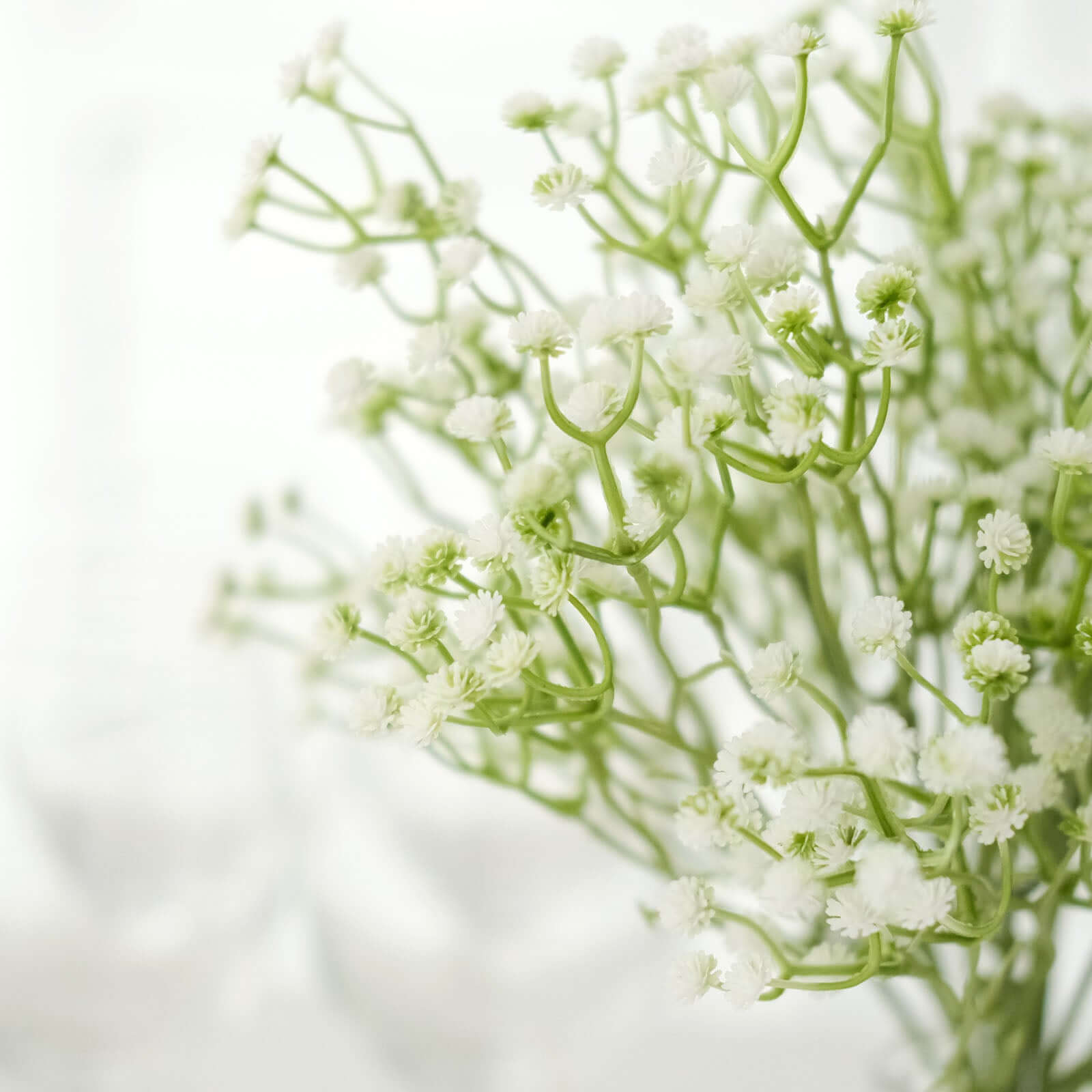 3 Bushes White 14" Artificial Baby's Breath Gypsophila Flower Arrangements, Real Touch Indoor Faux Floral Bouquets