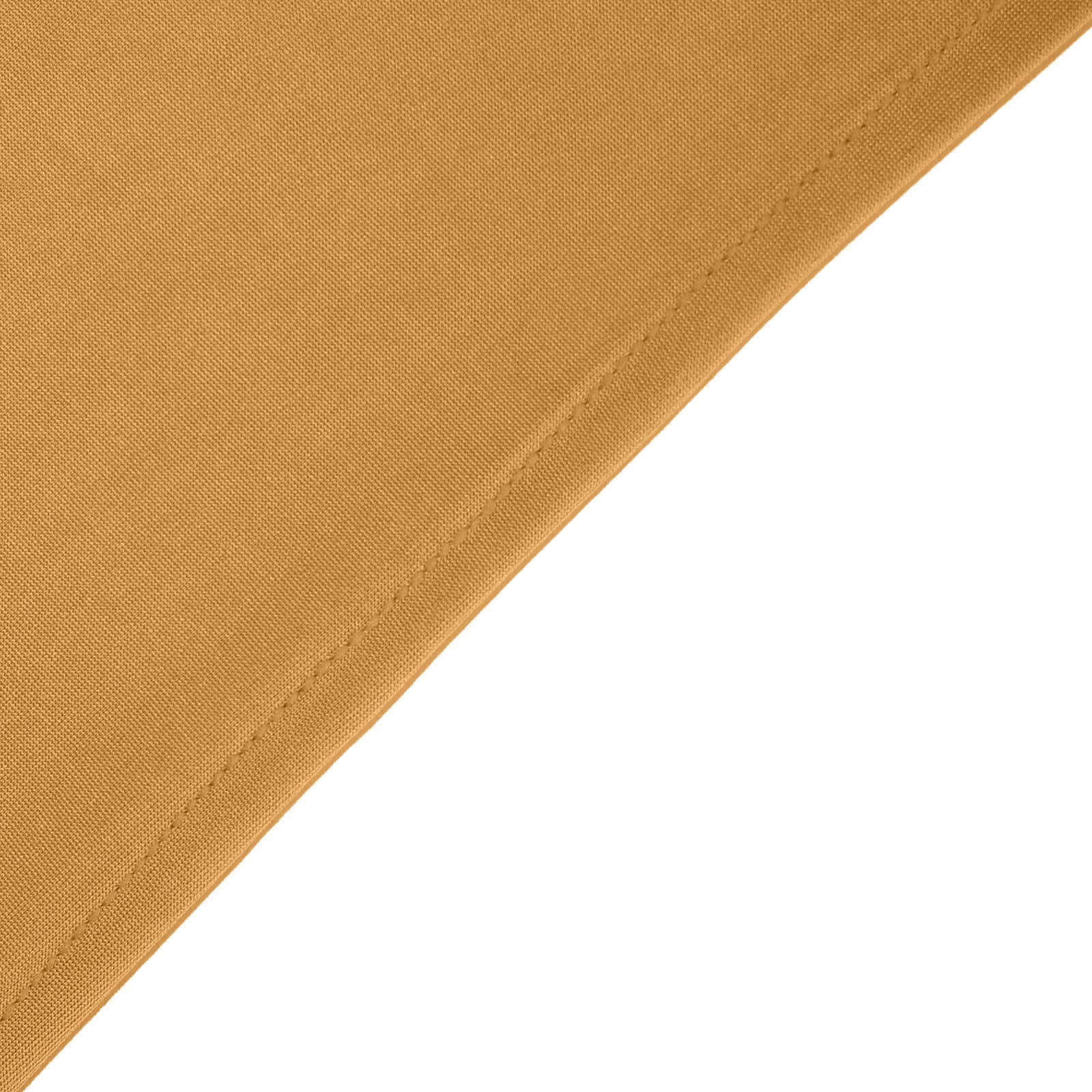 Stretch Spandex 96"x30" Rectangle Table Cover Gold - Durable Form-Fitting Tablecloth for Events & Presentations