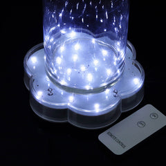 4-Pack LED Disc Lights Flower Shaped Design White - 23 LEDs with Remote DIY Lighting 6"