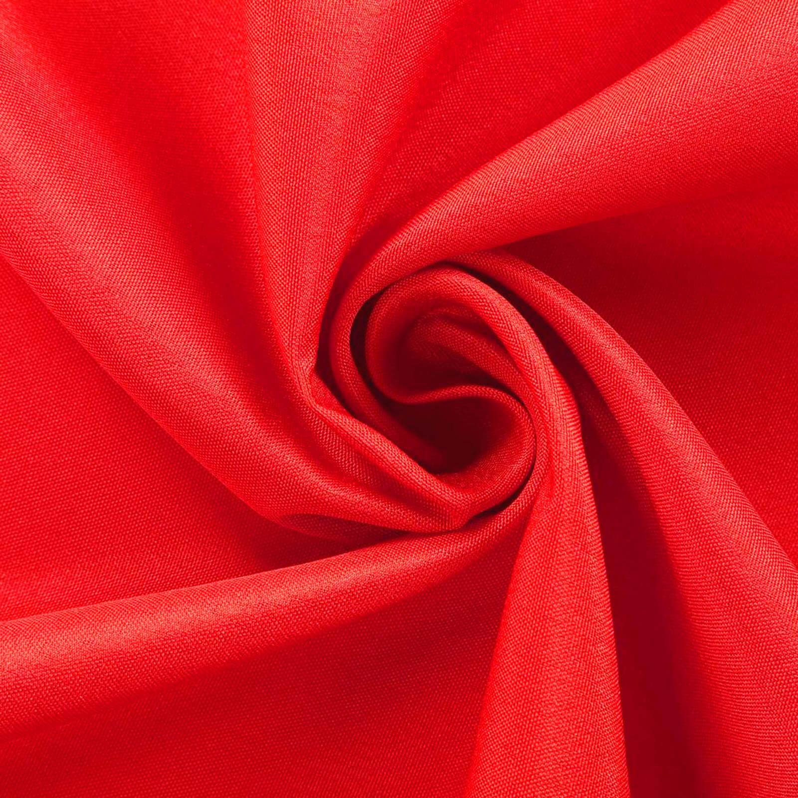 Fitted Polyester 96"x30" Rectangle Tablecloth Red - Durable and Easy to Maintain Table Cover