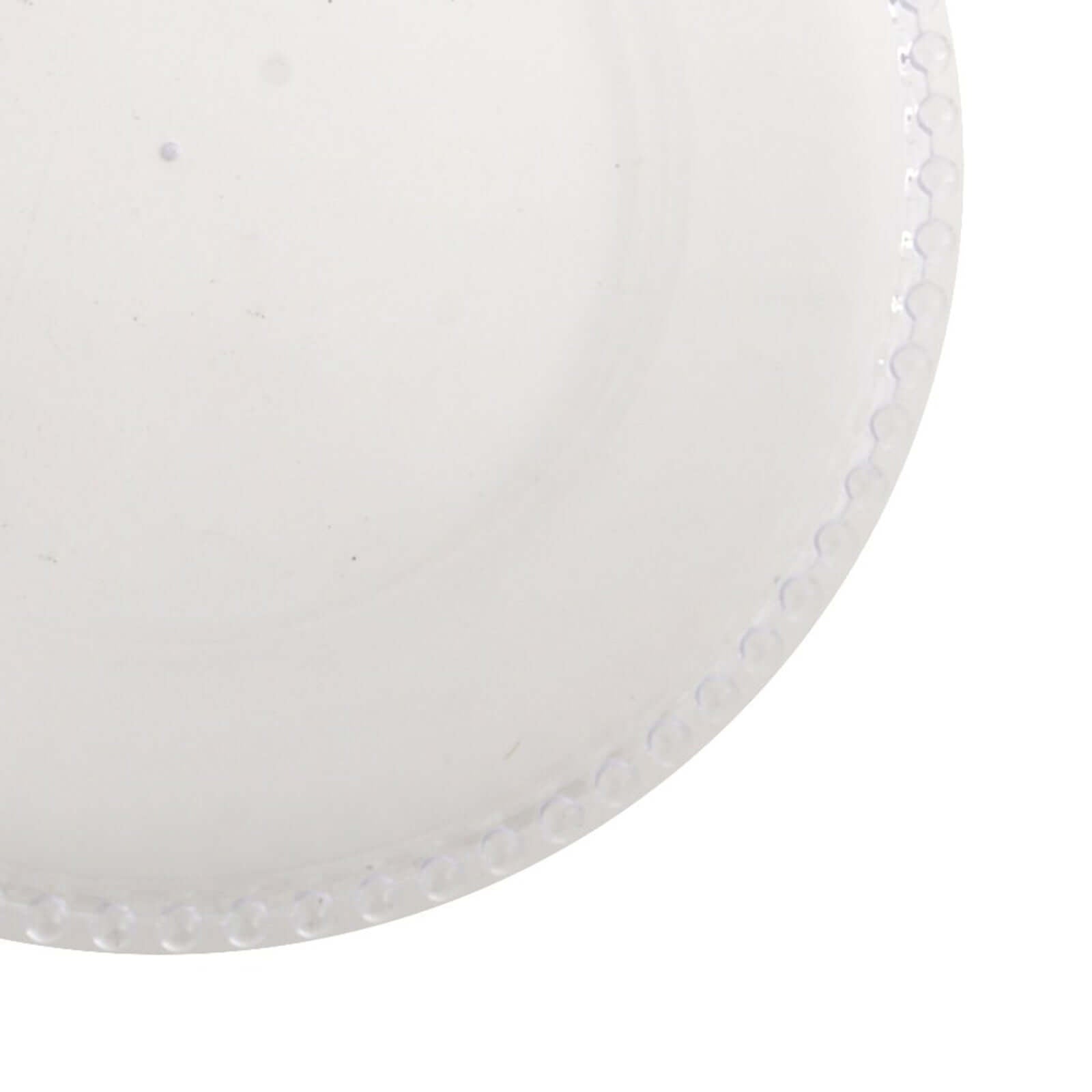 6-Pack Acrylic Round Charger Plates 13" in Clear with Beaded Rim, Decorative Dinner Party Serving Plates