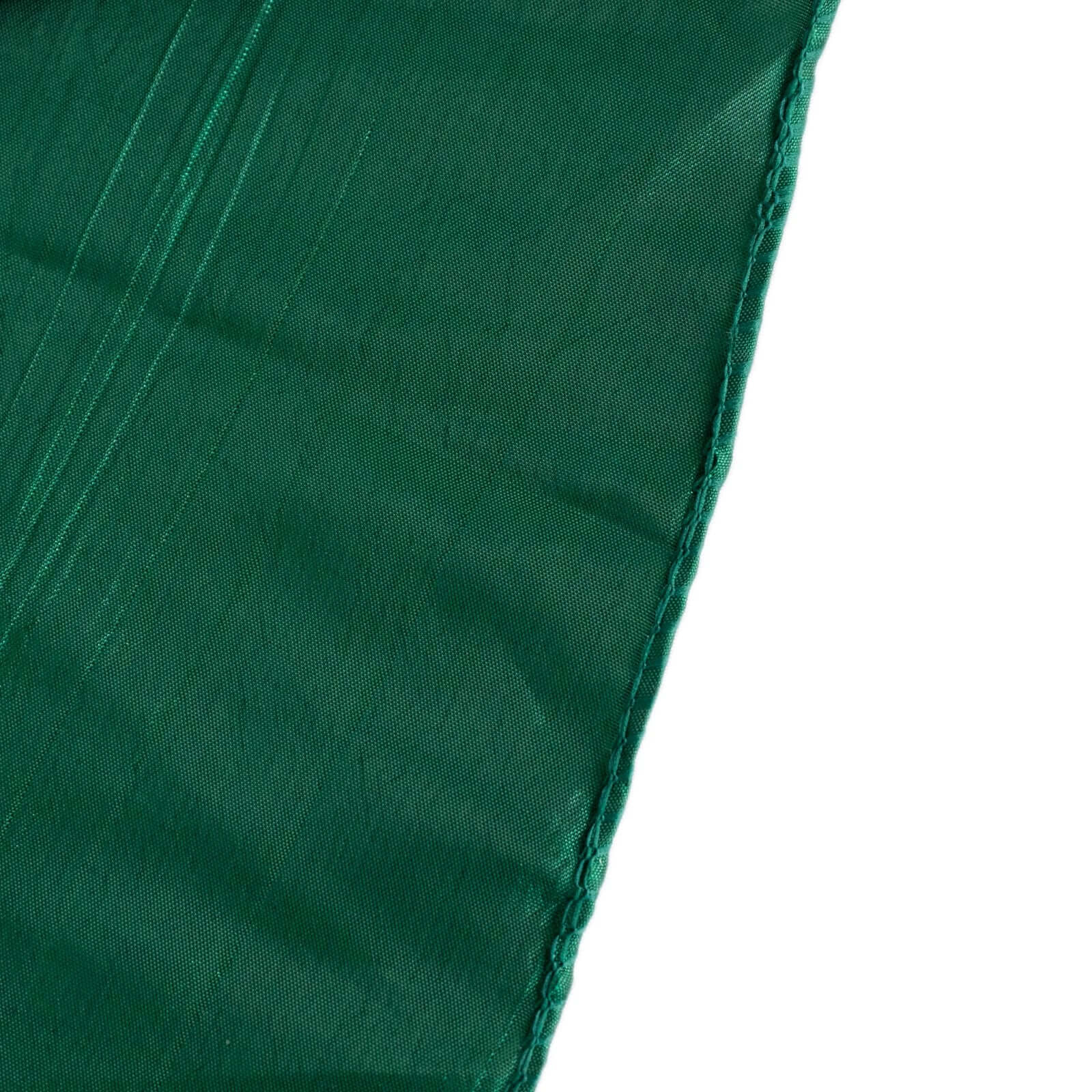 Crinkle Crushed Taffeta Chair Cover for Banquet Chairs Hunter Emerald Green - Reusable Slipcover