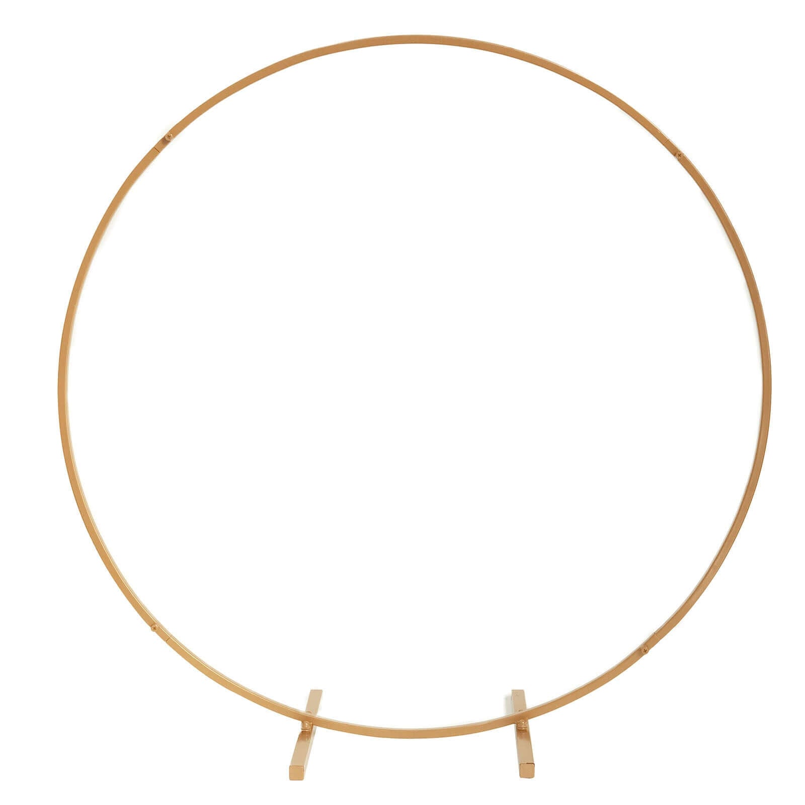 36" Gold Metal Round Hoop Wedding Centerpiece, Self Standing Table Floral Wreath Frame