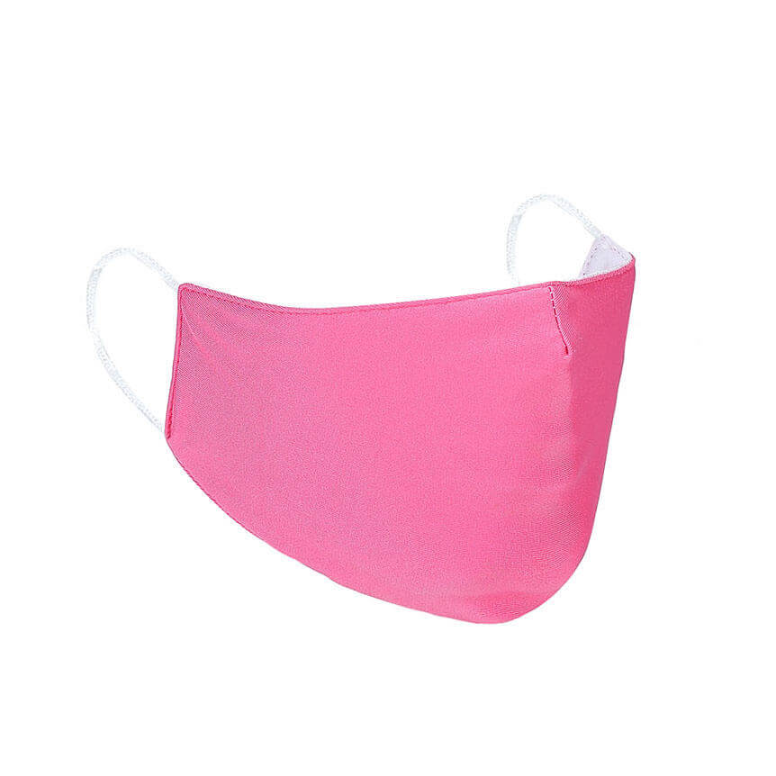 5 Pack 2 Ply Fuchsia Ultra Soft 100% Organic Cotton Face Masks, Reusable Fabric Masks With Soft Ear Loops