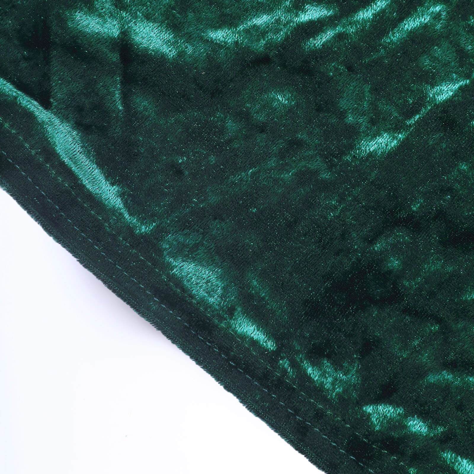 Crushed Velvet Spandex 32" Round Cocktail Table Cover Hunter Emerald Smooth Highboy Tablecloth