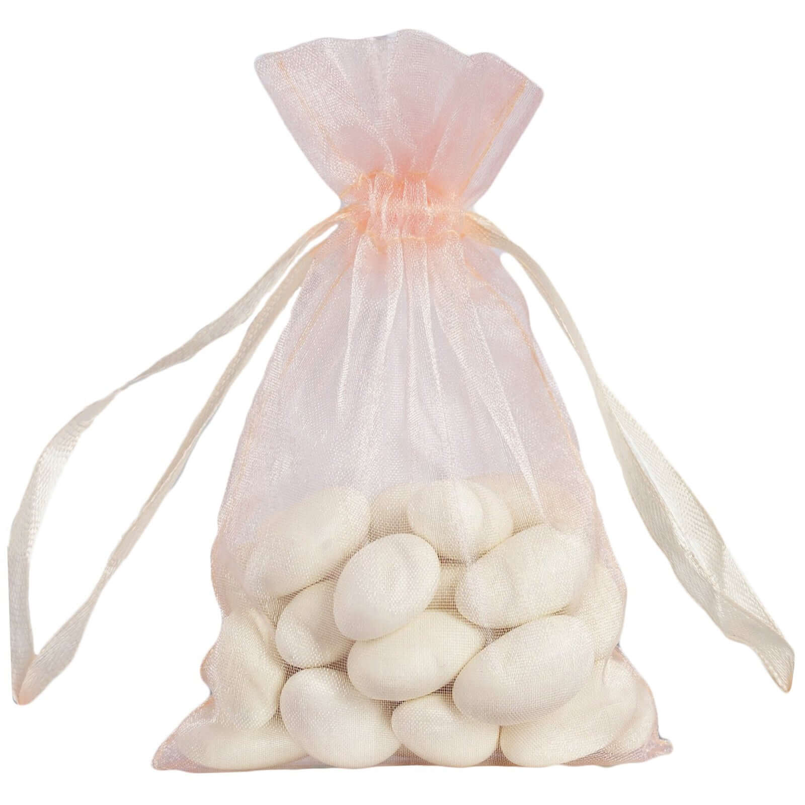 10 Pack 4"x6" Blush Organza Drawstring Wedding Party Favor Gift Bags