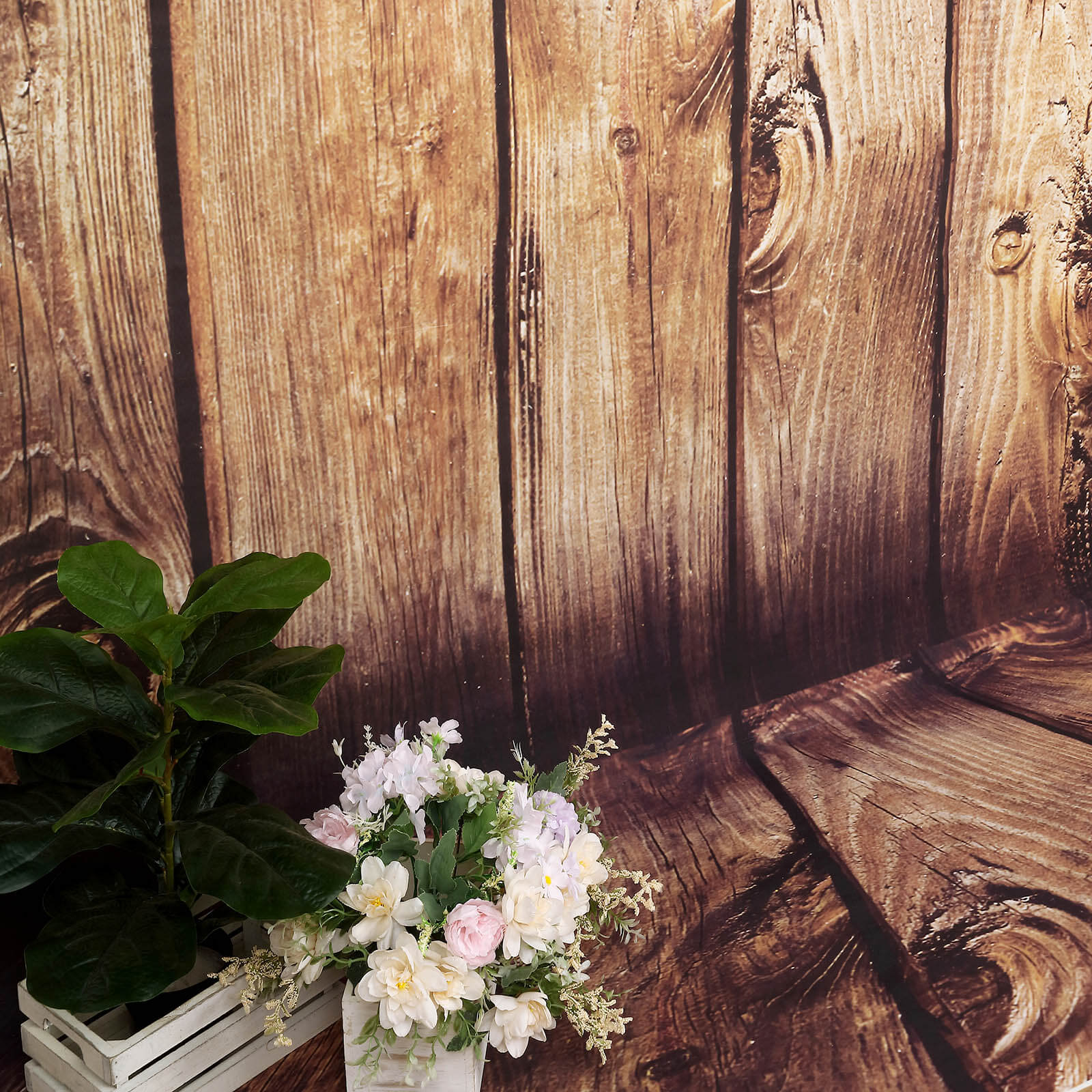 8ftx8ft Rustic Vintage Wood Panels Print Vinyl Photography Backdrop