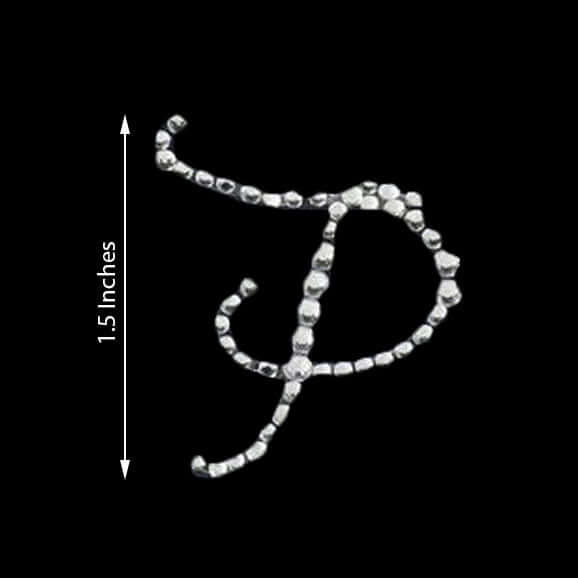 12 Pack 1.5" Clear Rhinestone Monogram Letter Jewel Sticker Self Adhesive DIY Diamond Decor - P
