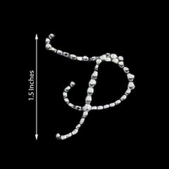12 Pack 1.5" Clear Rhinestone Monogram Letter Jewel Sticker Self Adhesive DIY Diamond Decor - P